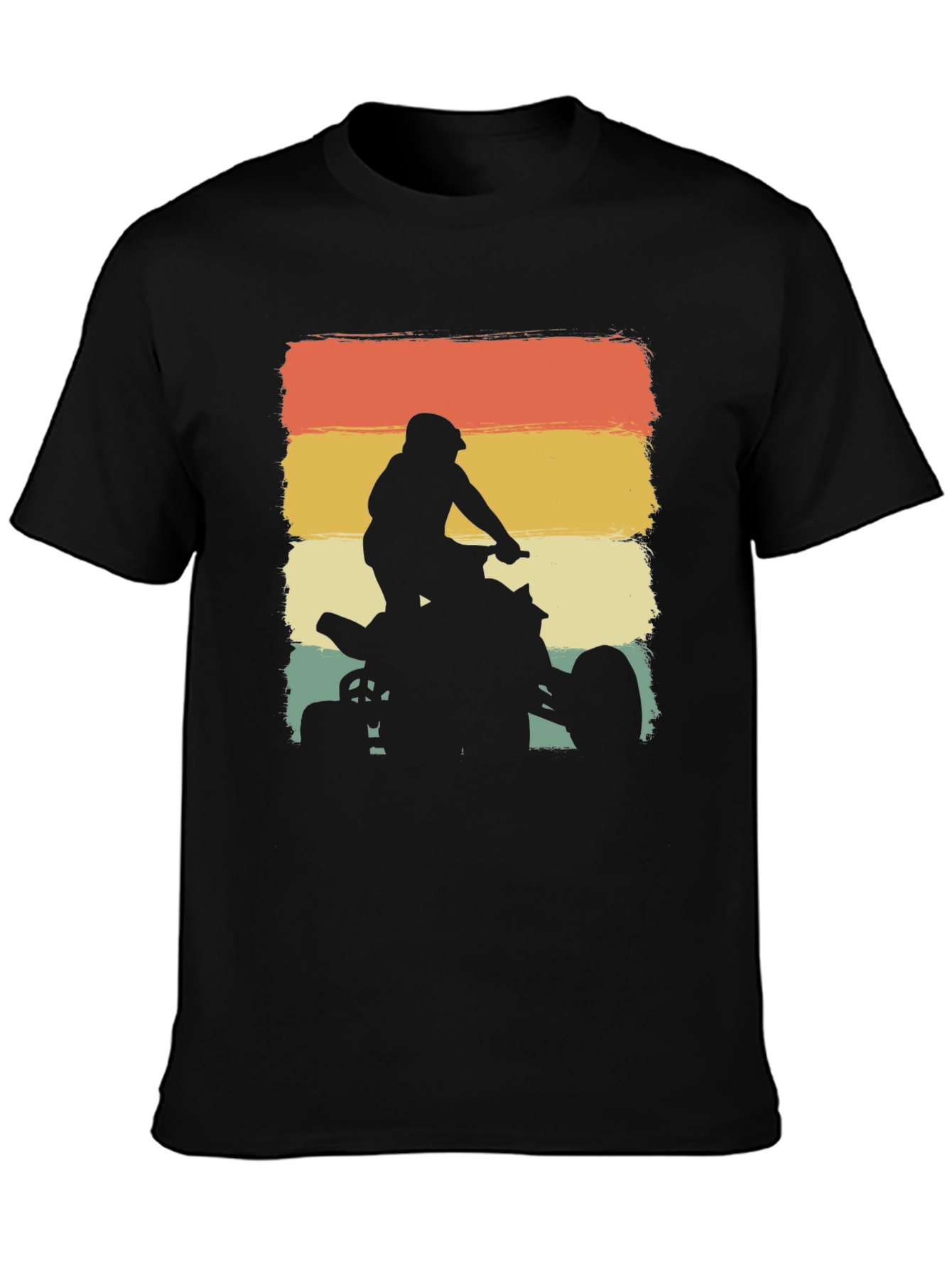 ATV Rider Silhouette Retro T-Shirt