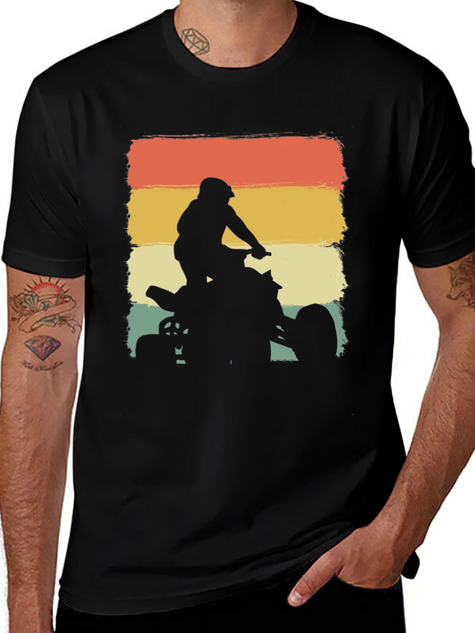 ATV Rider Silhouette Retro T-Shirt