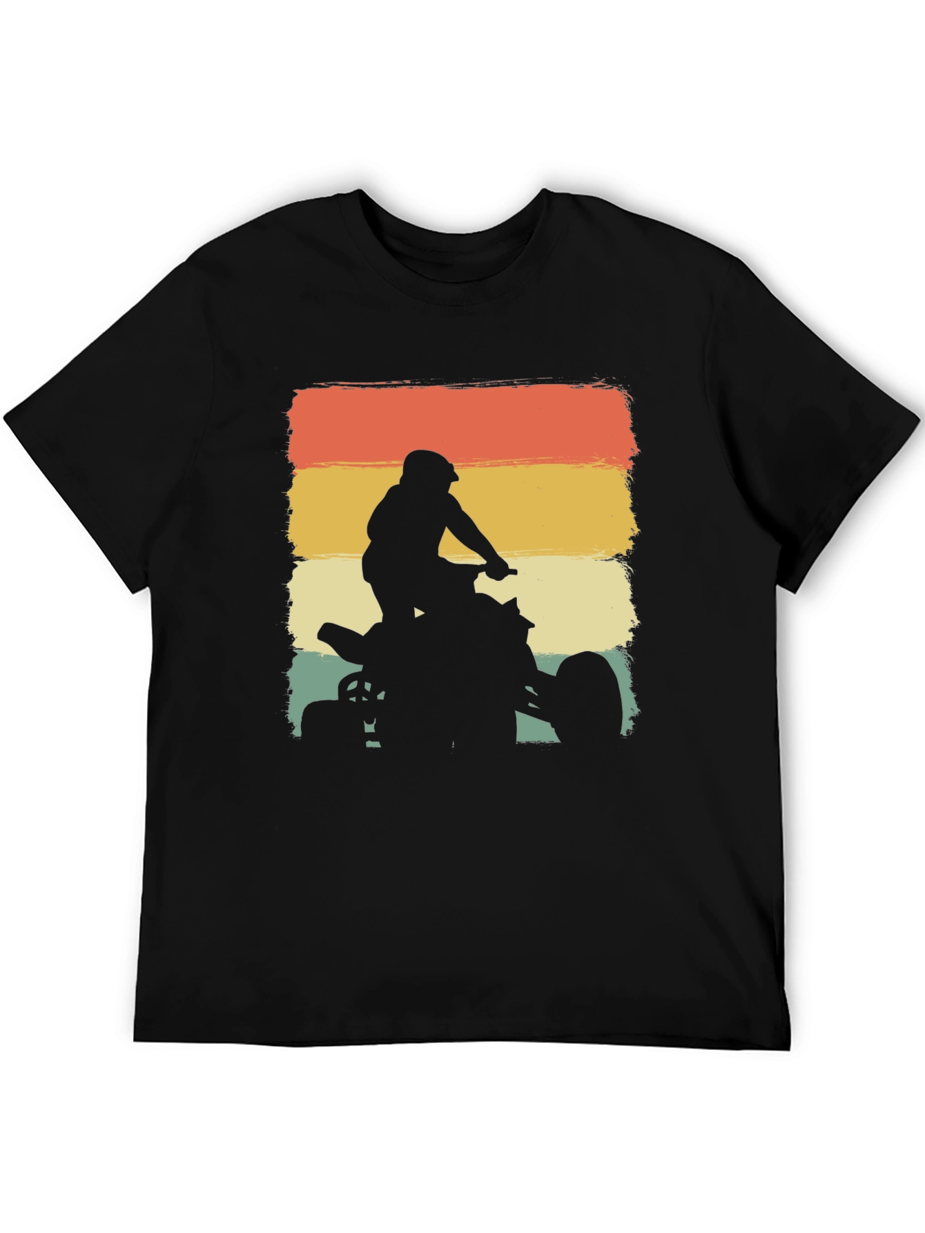 ATV Rider Silhouette Retro T-Shirt