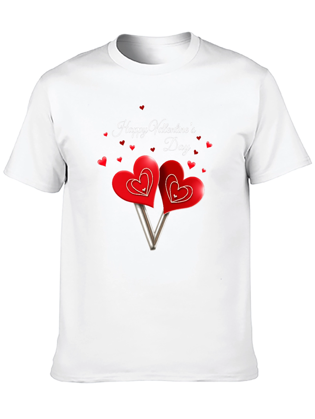 Valentines Day Heart Lollipop Graphic Tee