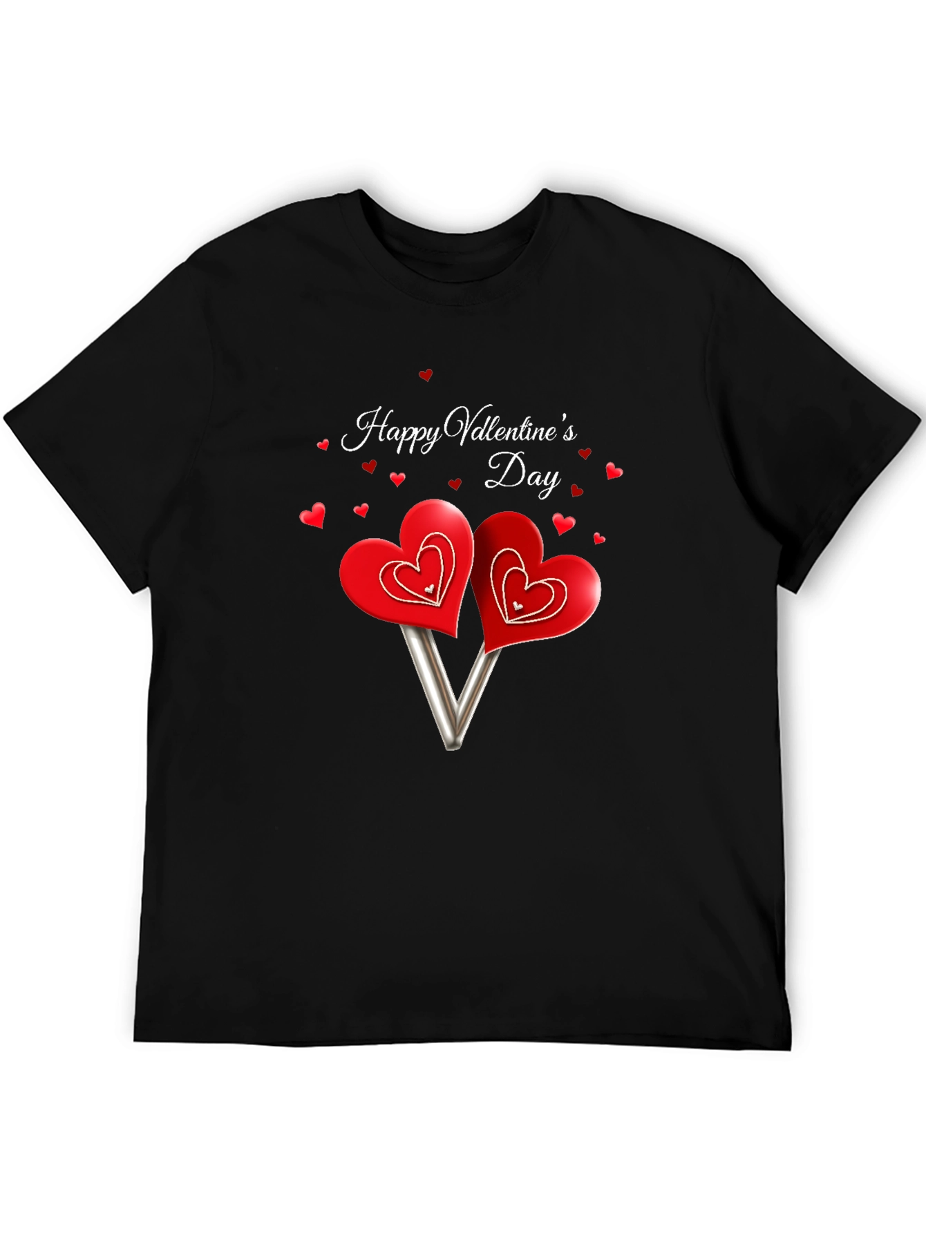 Valentines Day Heart Lollipop Graphic Tee