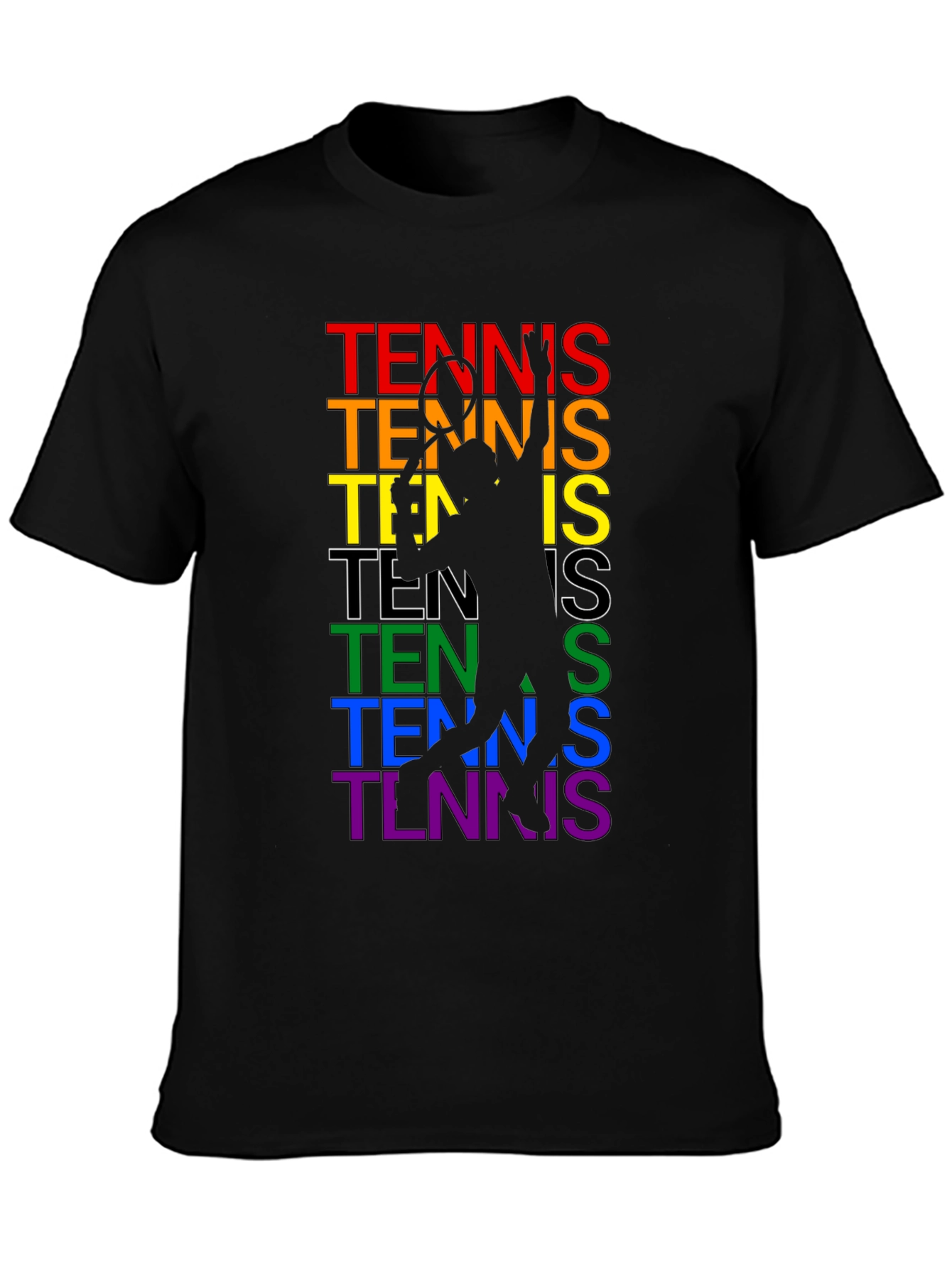 Rainbow Tennis Silhouette T-Shirt