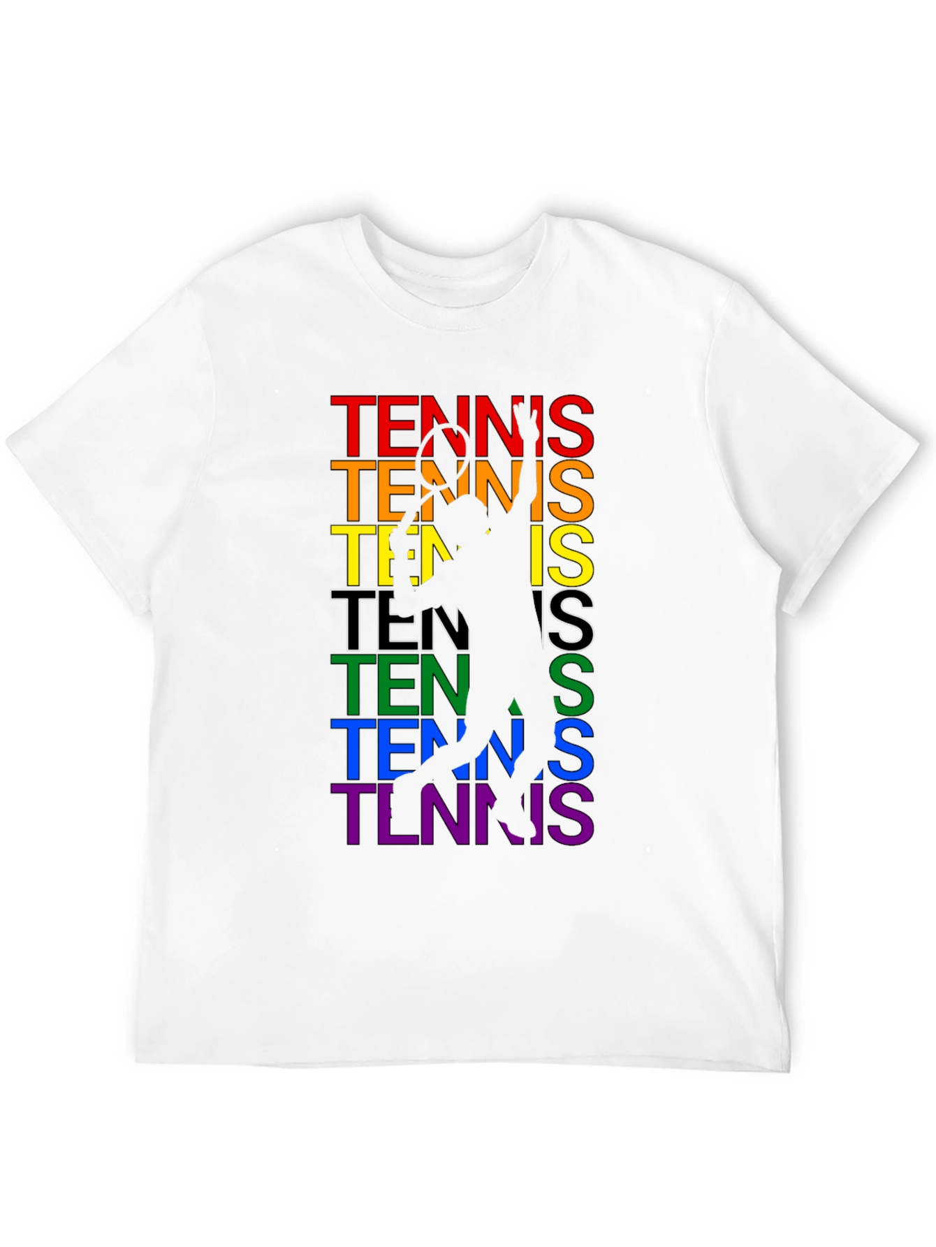Rainbow Tennis Silhouette T-Shirt