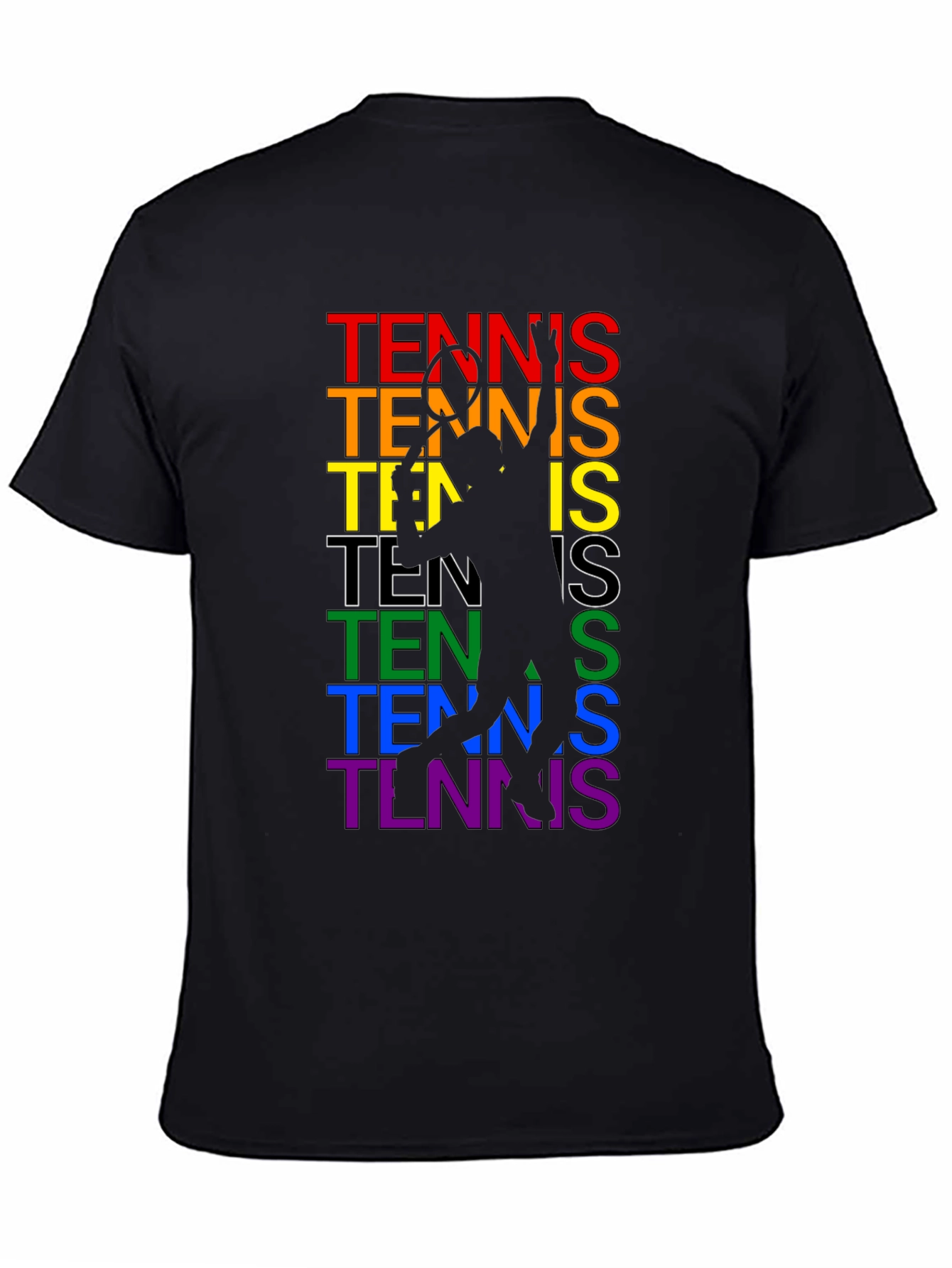 Rainbow Tennis Silhouette T-Shirt