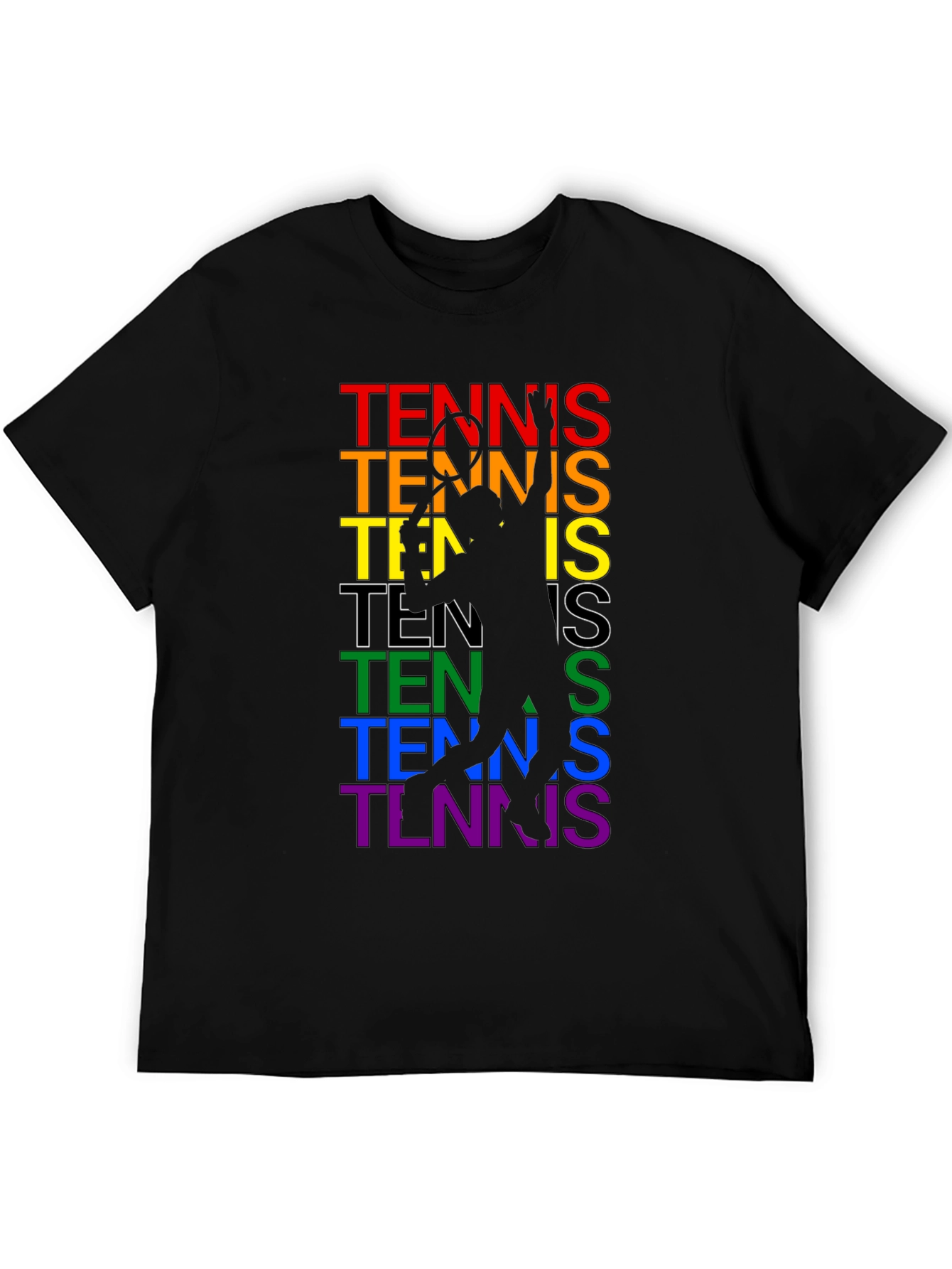 Rainbow Tennis Silhouette T-Shirt