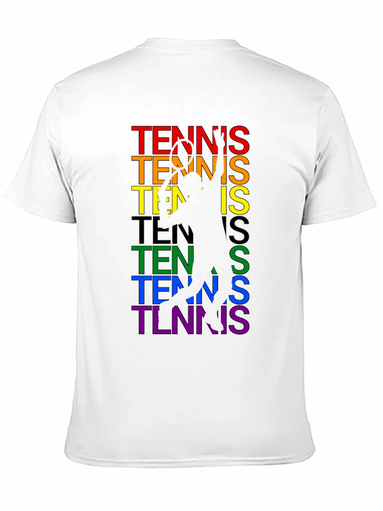 Rainbow Tennis Silhouette T-Shirt