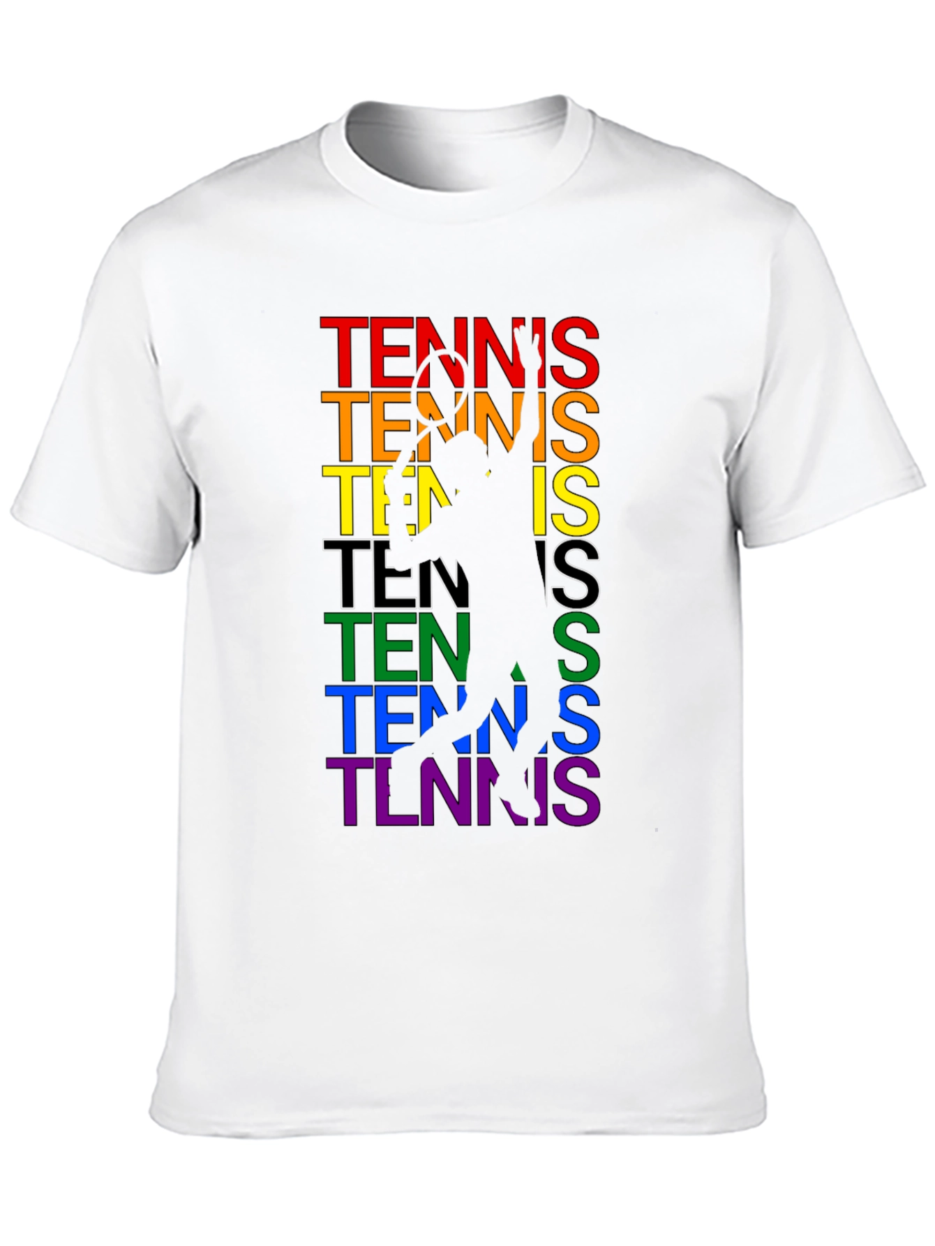 Rainbow Tennis Silhouette T-Shirt