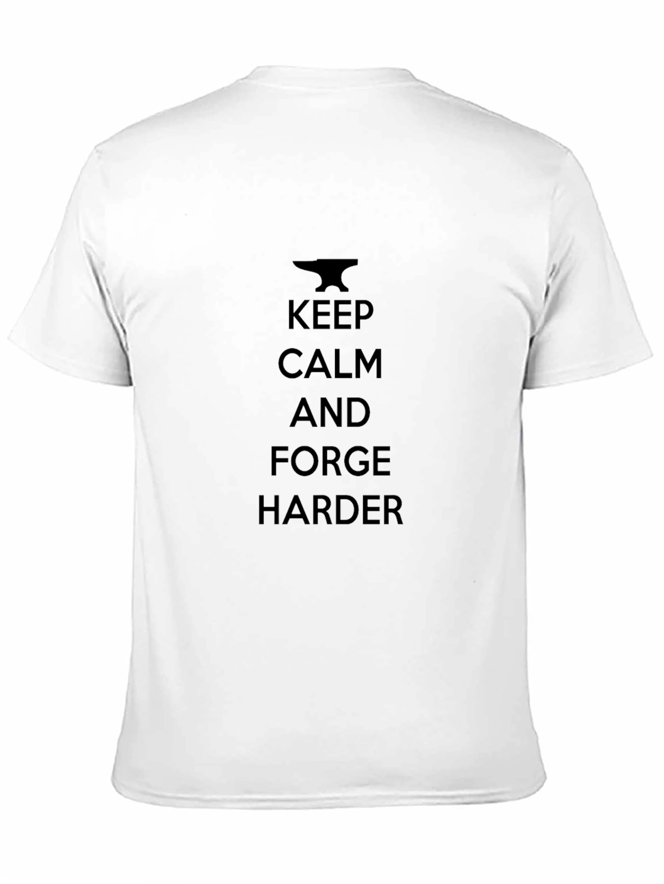 Keep Calm and Forge Harder Black T-Shirt
