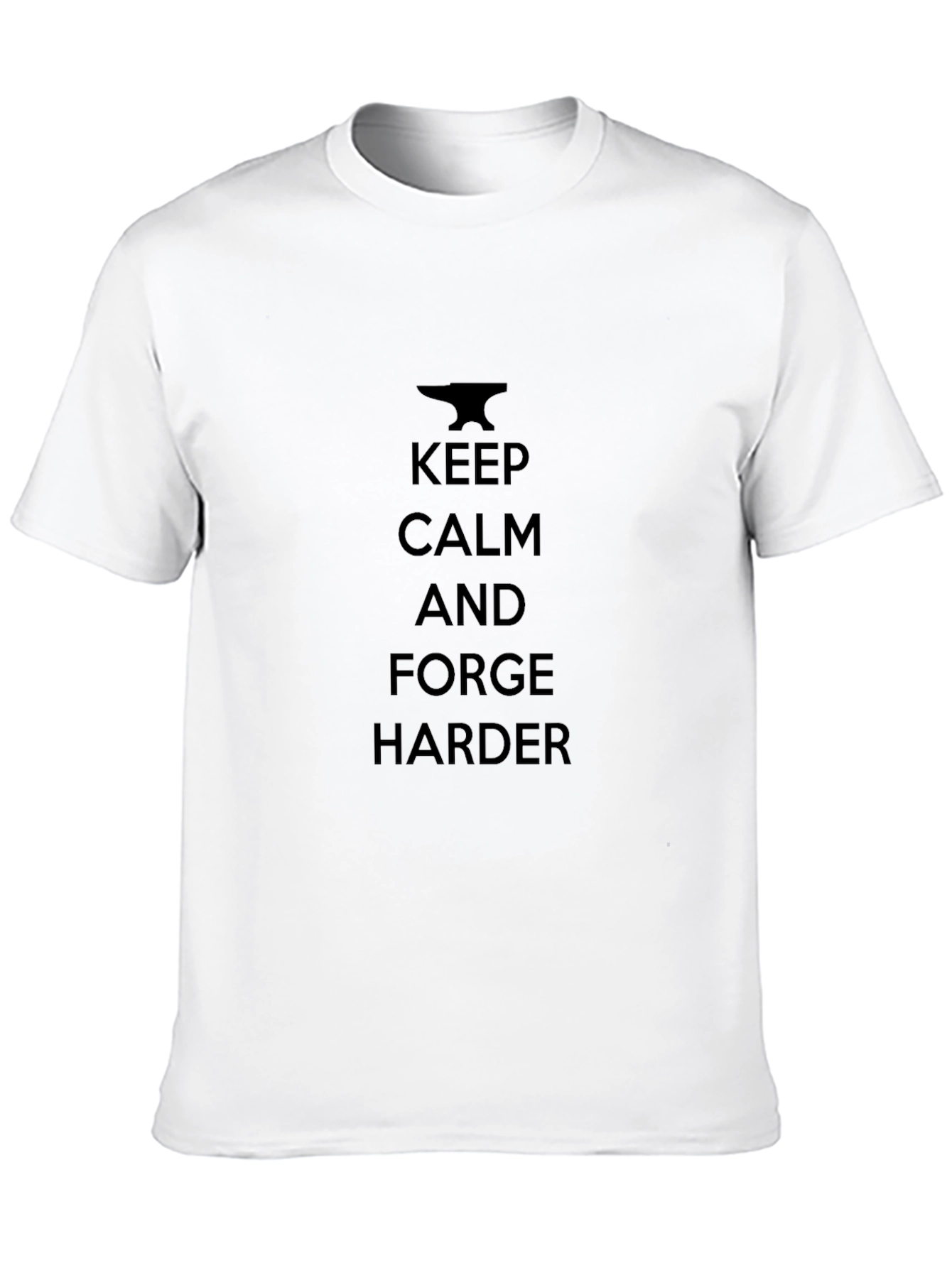 Keep Calm and Forge Harder Black T-Shirt