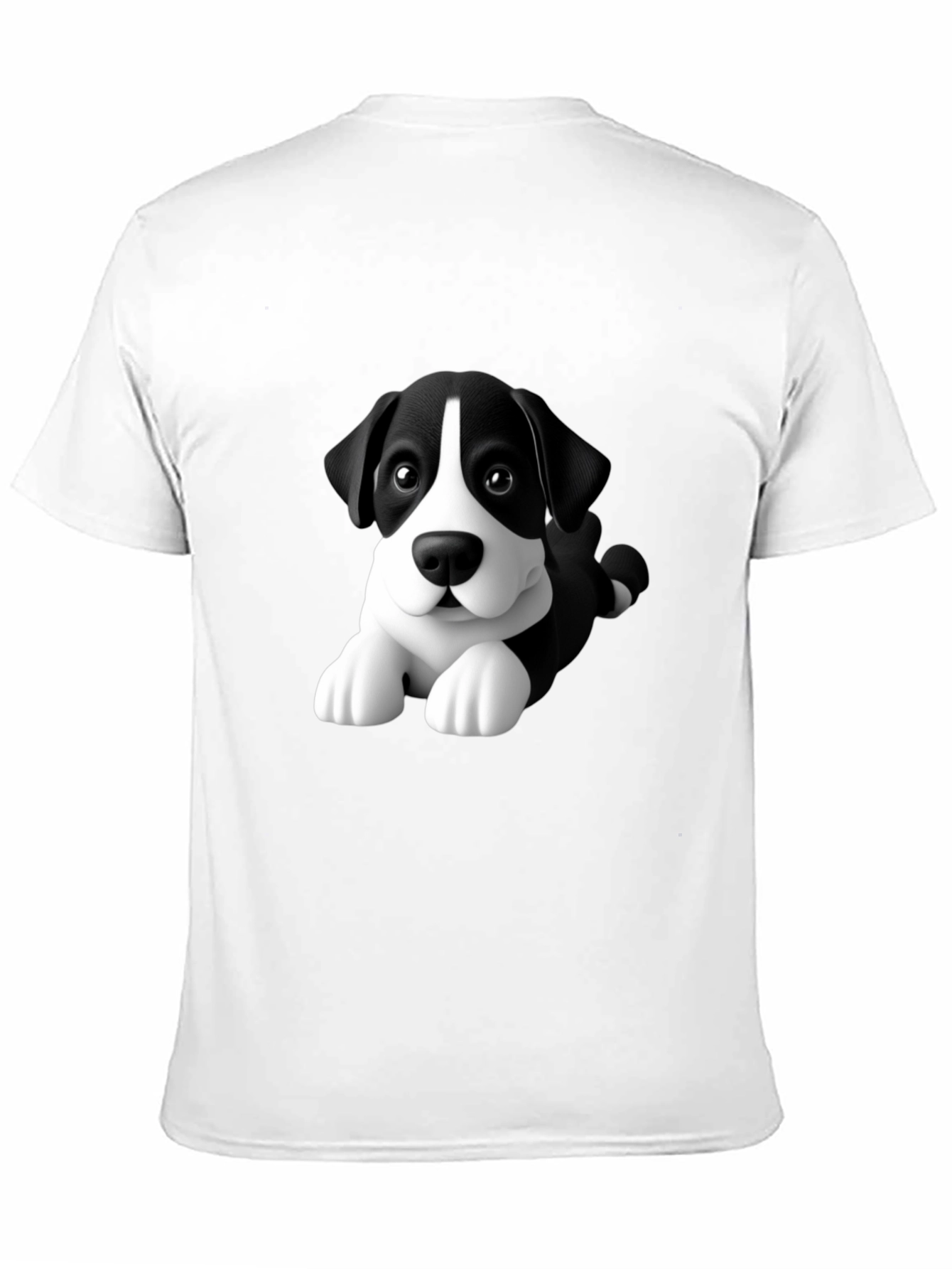 Cartoon Dog Graphic Tee - Mens Black T-Shirt