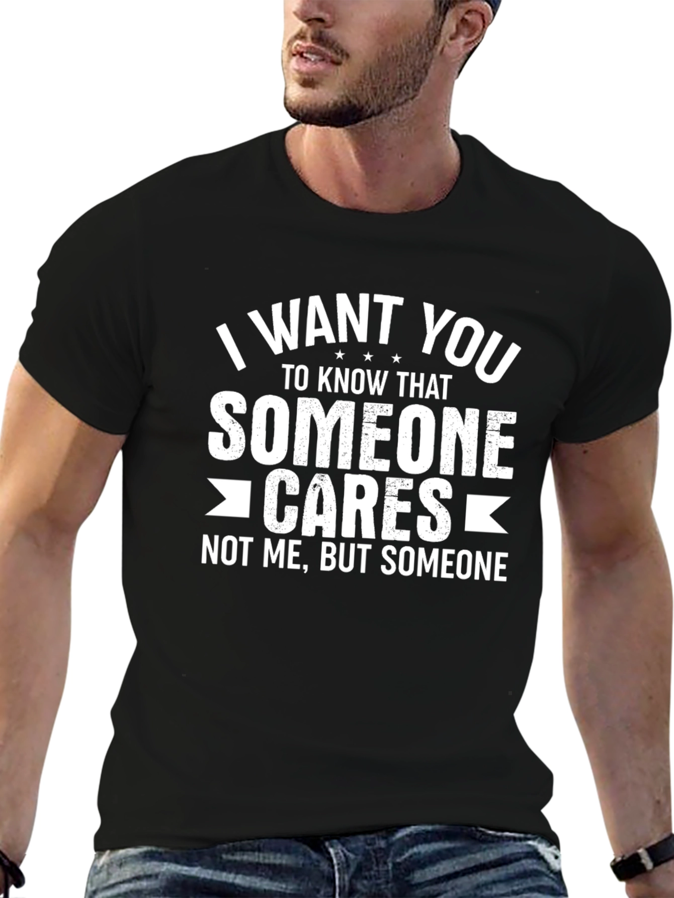 Someone Cares Graphic T-Shirt - Black