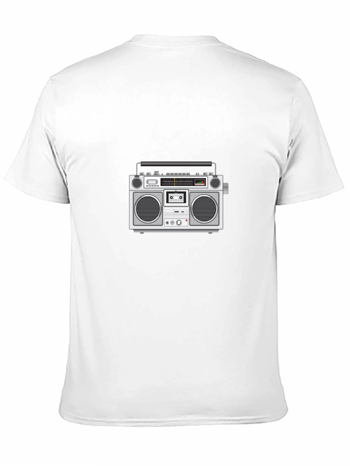 Retro Boombox Graphic Tee - Black