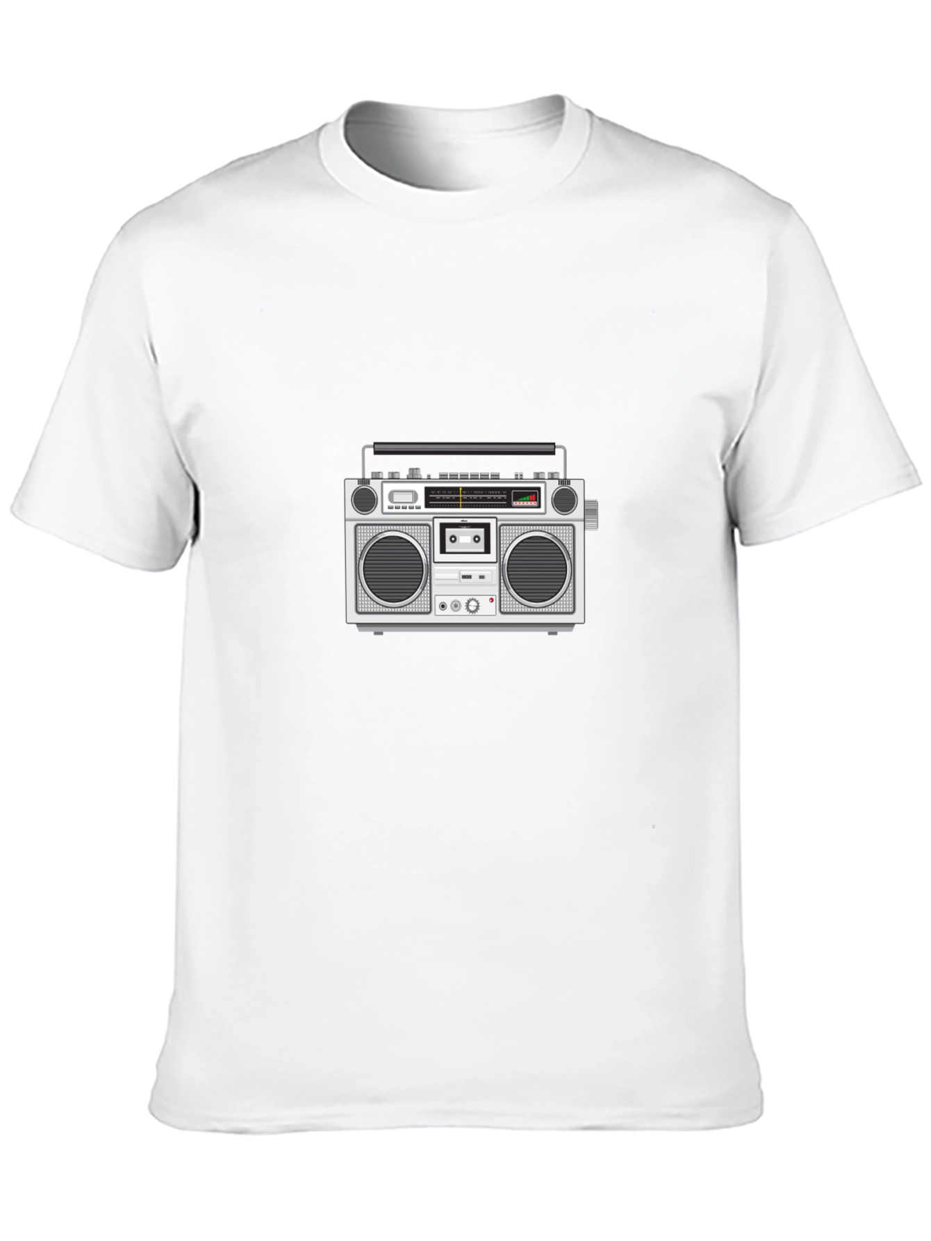 Retro Boombox Graphic Tee - Black