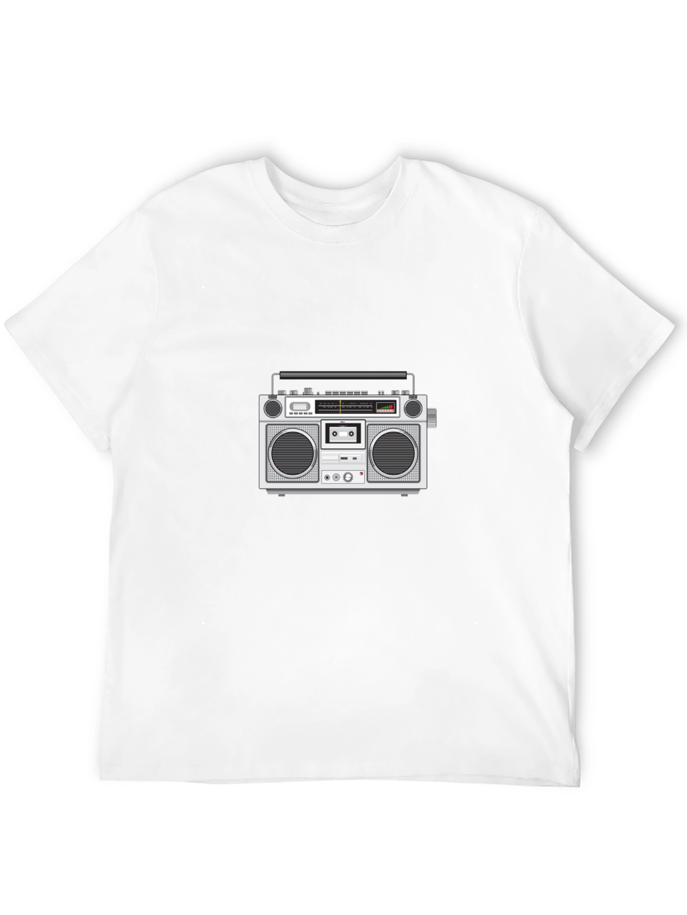 Retro Boombox Graphic Tee - Black