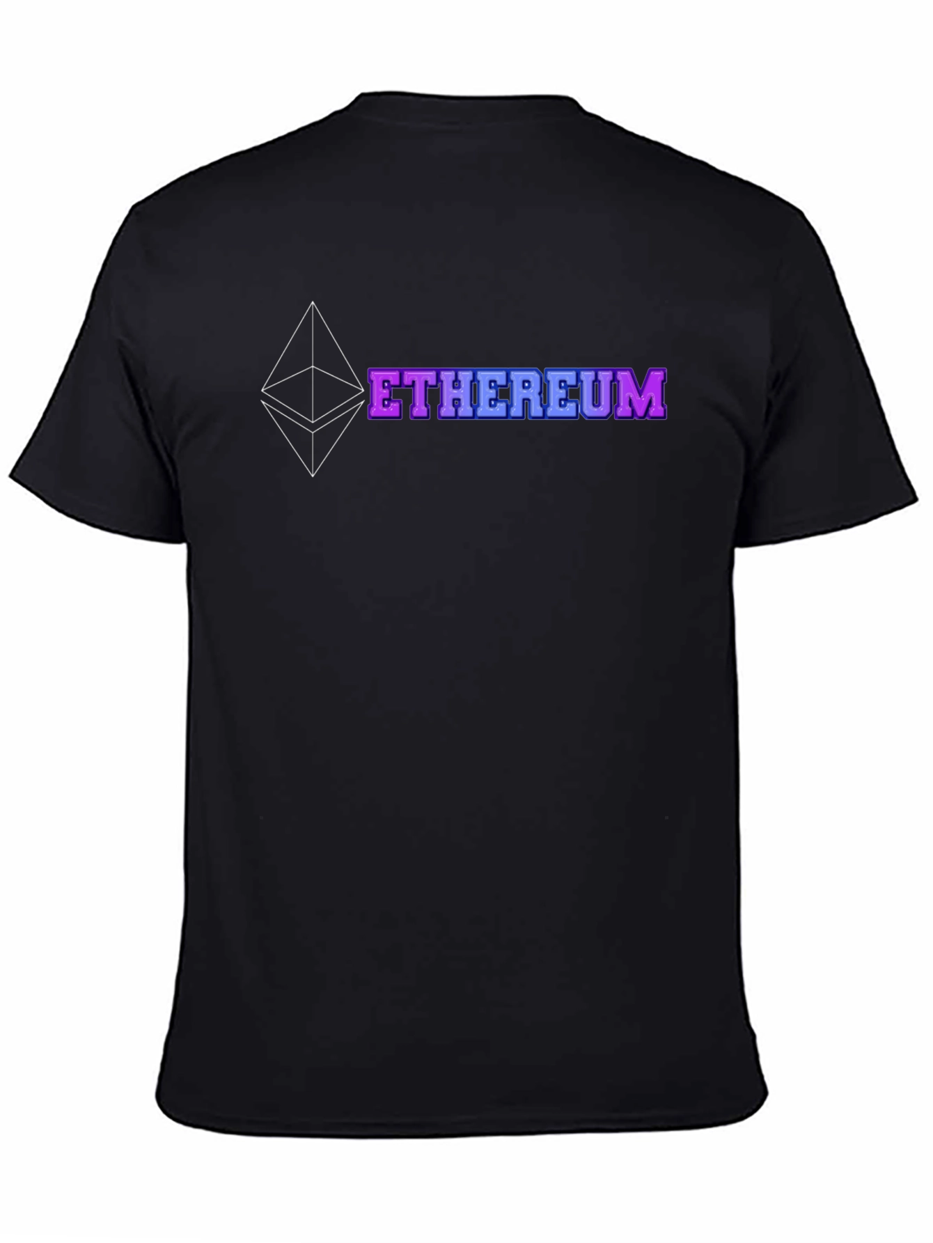Ethereum Crypto Black T-Shirt - Blockchain Graphic Tee