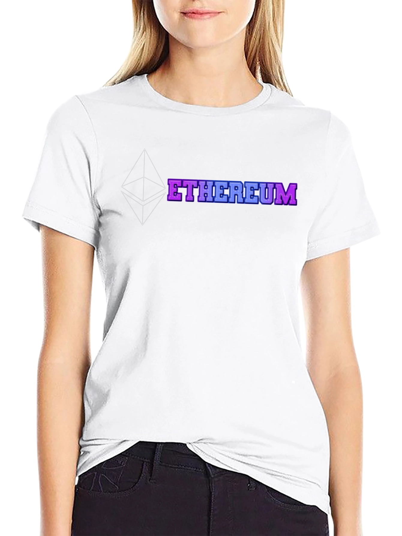 Ethereum Crypto Black T-Shirt - Blockchain Graphic Tee