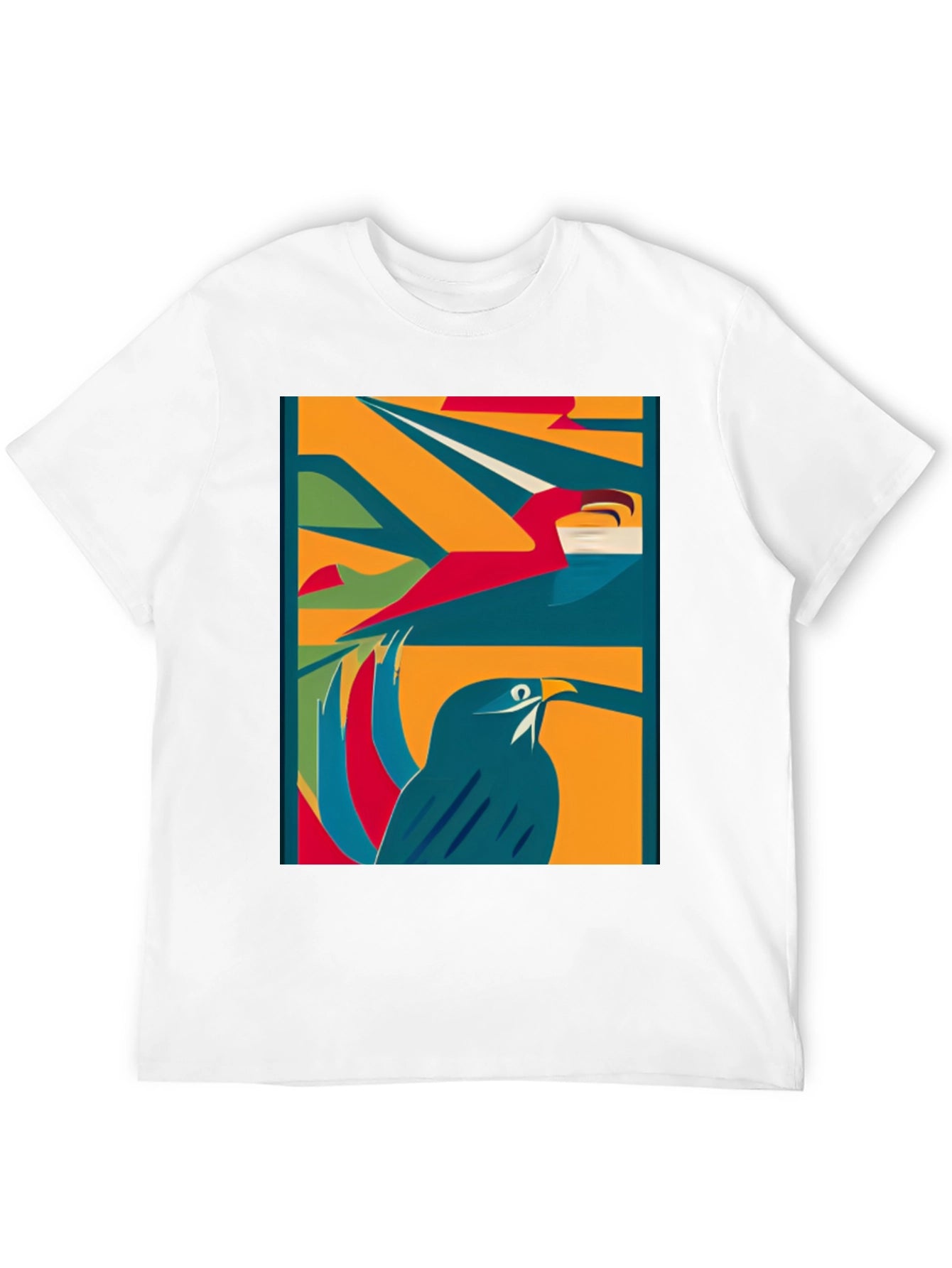 Abstract Bird Art Tee - Modern Graphic T-Shirt