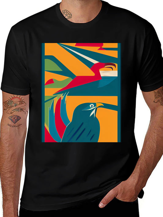 Abstract Bird Art Tee - Modern Graphic T-Shirt