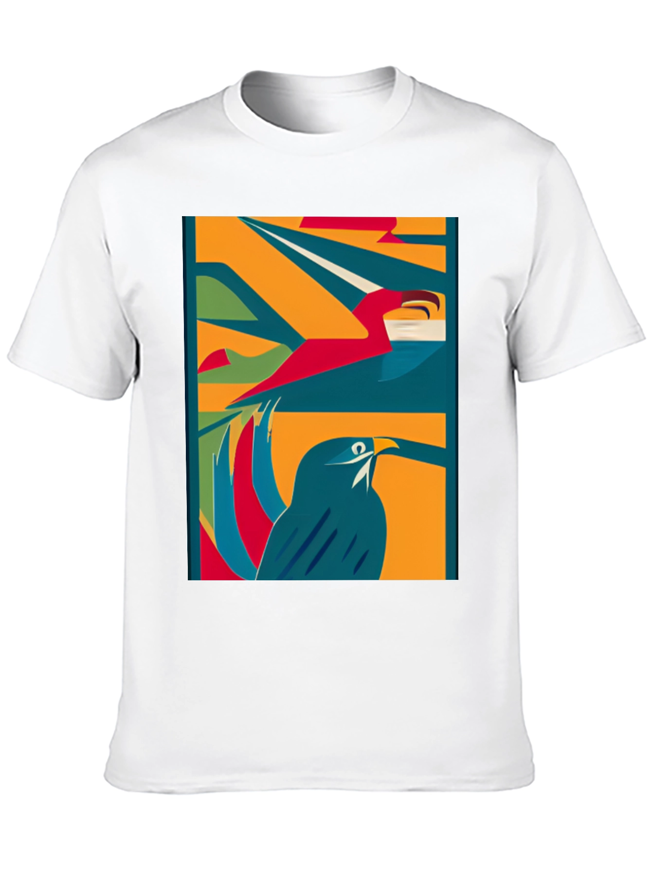Abstract Bird Art Tee - Modern Graphic T-Shirt