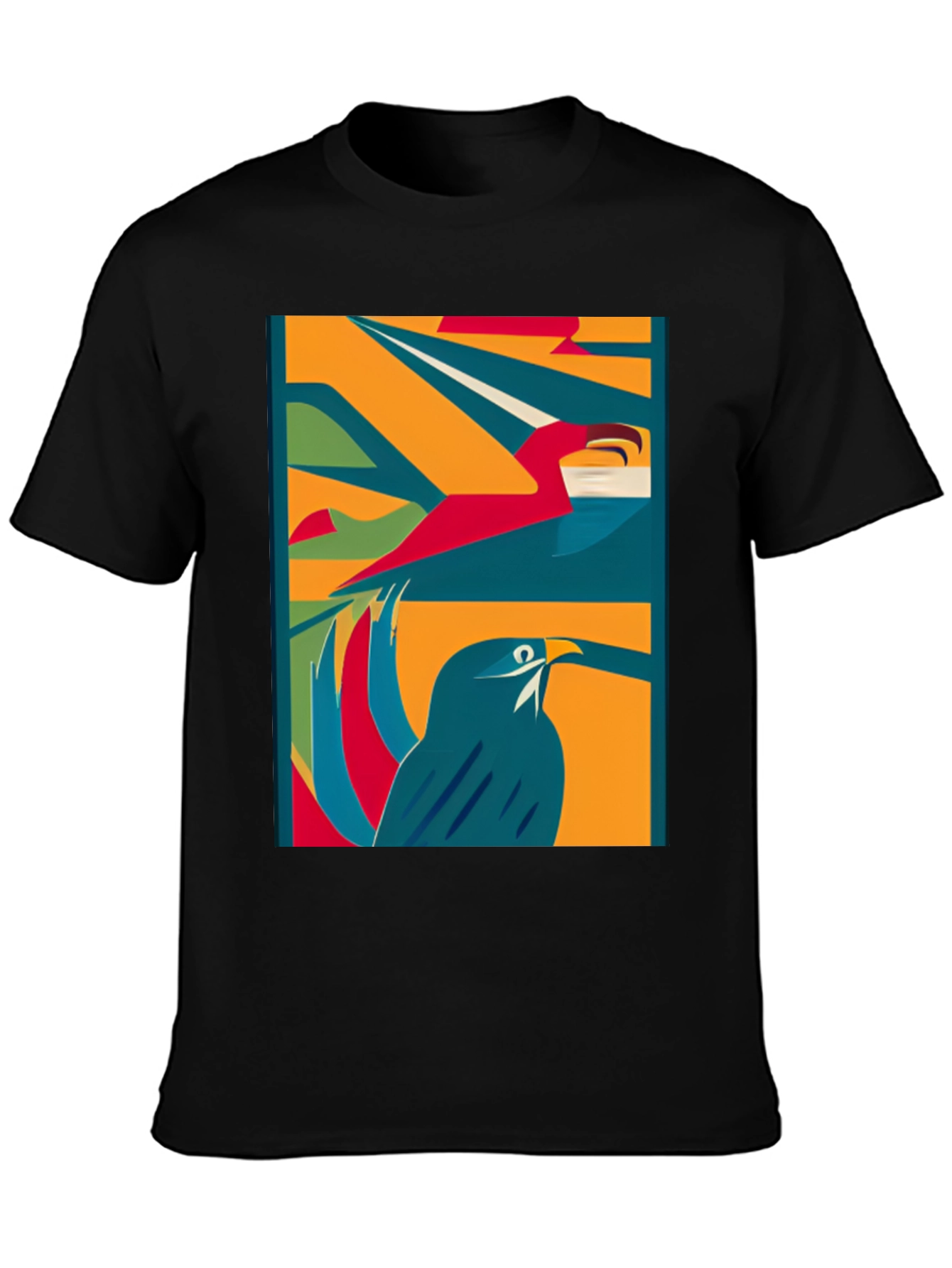 Abstract Bird Art Tee - Modern Graphic T-Shirt