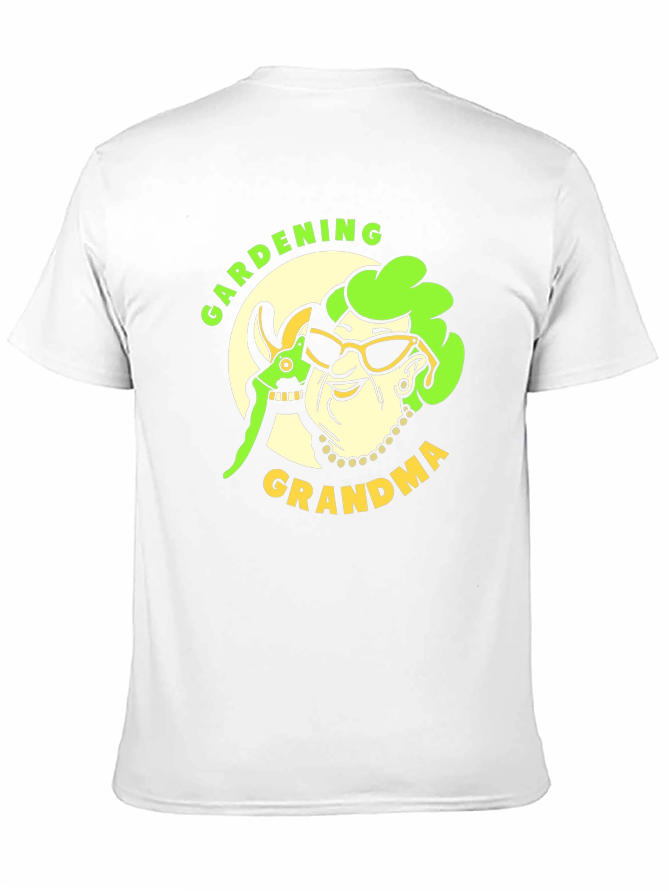 Gardening Grandma Graphic Tee - Black Cotton Shirt