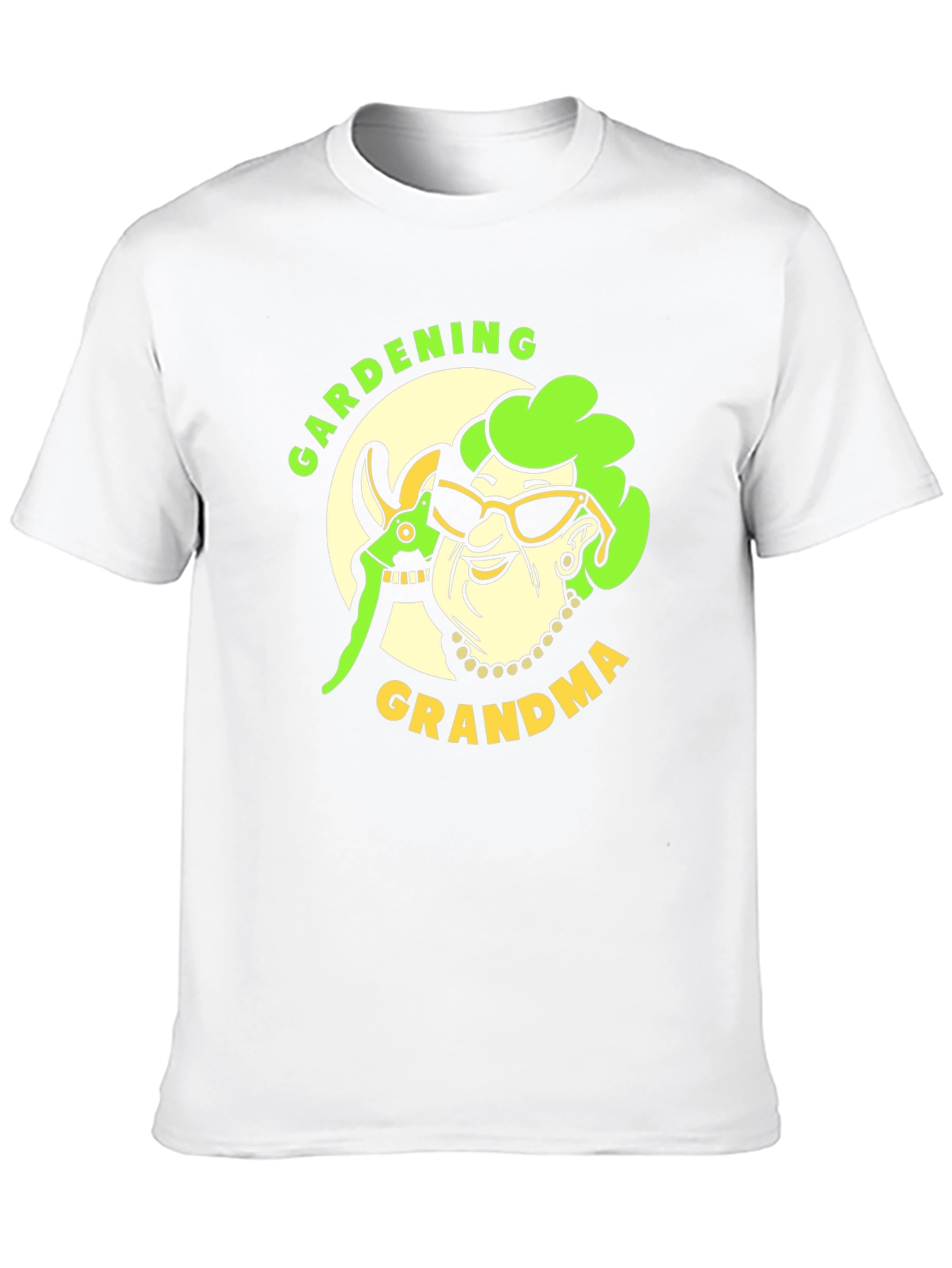 Gardening Grandma Graphic Tee - Black Cotton Shirt
