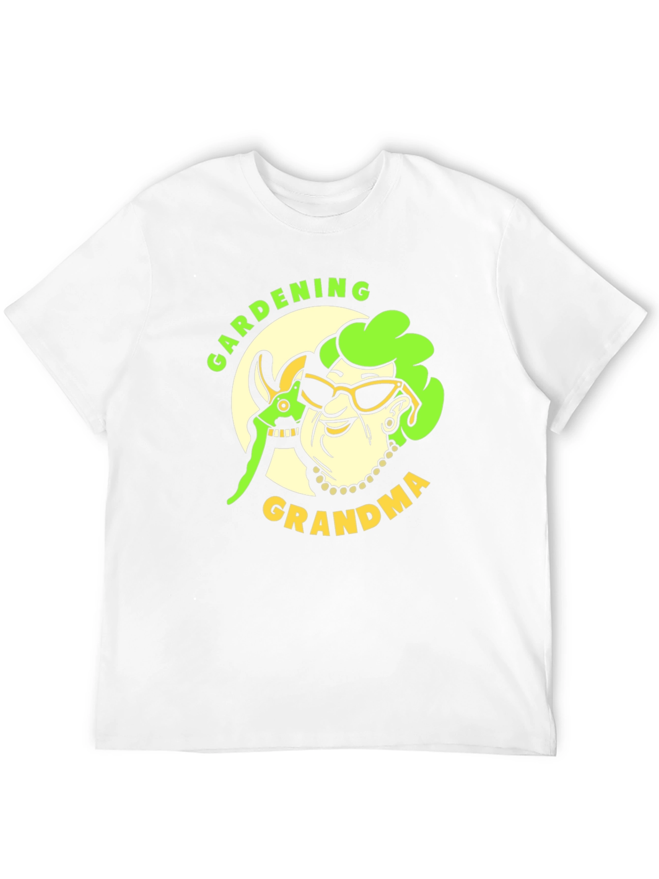 Gardening Grandma Graphic Tee - Black Cotton Shirt