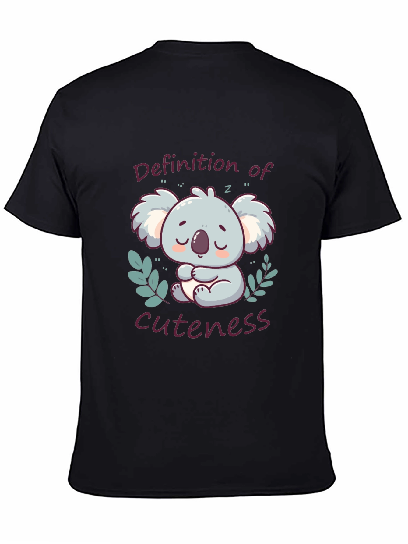 Cute Koala Definition of Cuteness Black T-Shirt