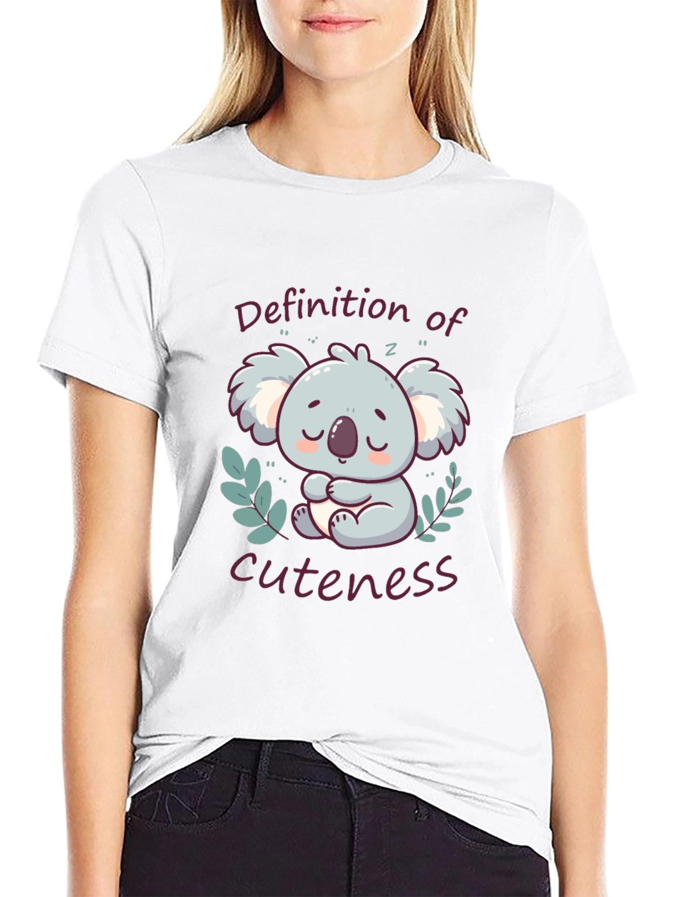 Cute Koala Definition of Cuteness Black T-Shirt