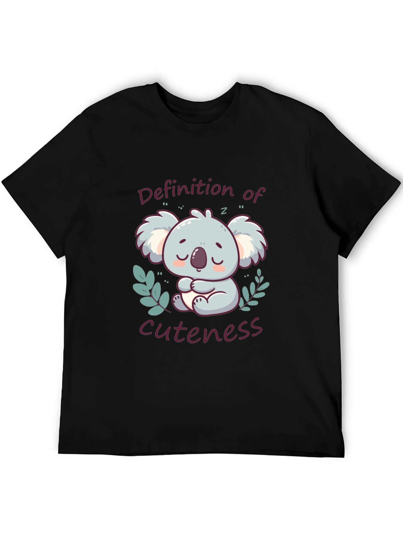Cute Koala Definition of Cuteness Black T-Shirt
