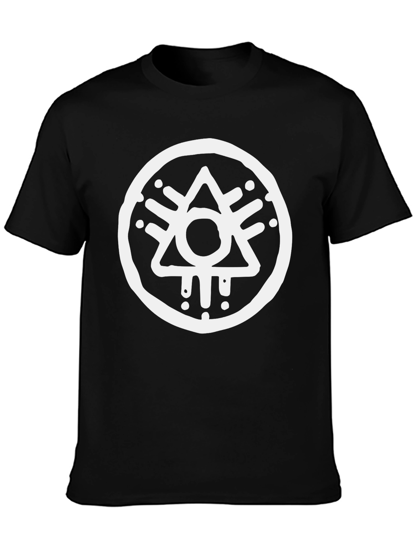 Geometric Symbol Black T-Shirt