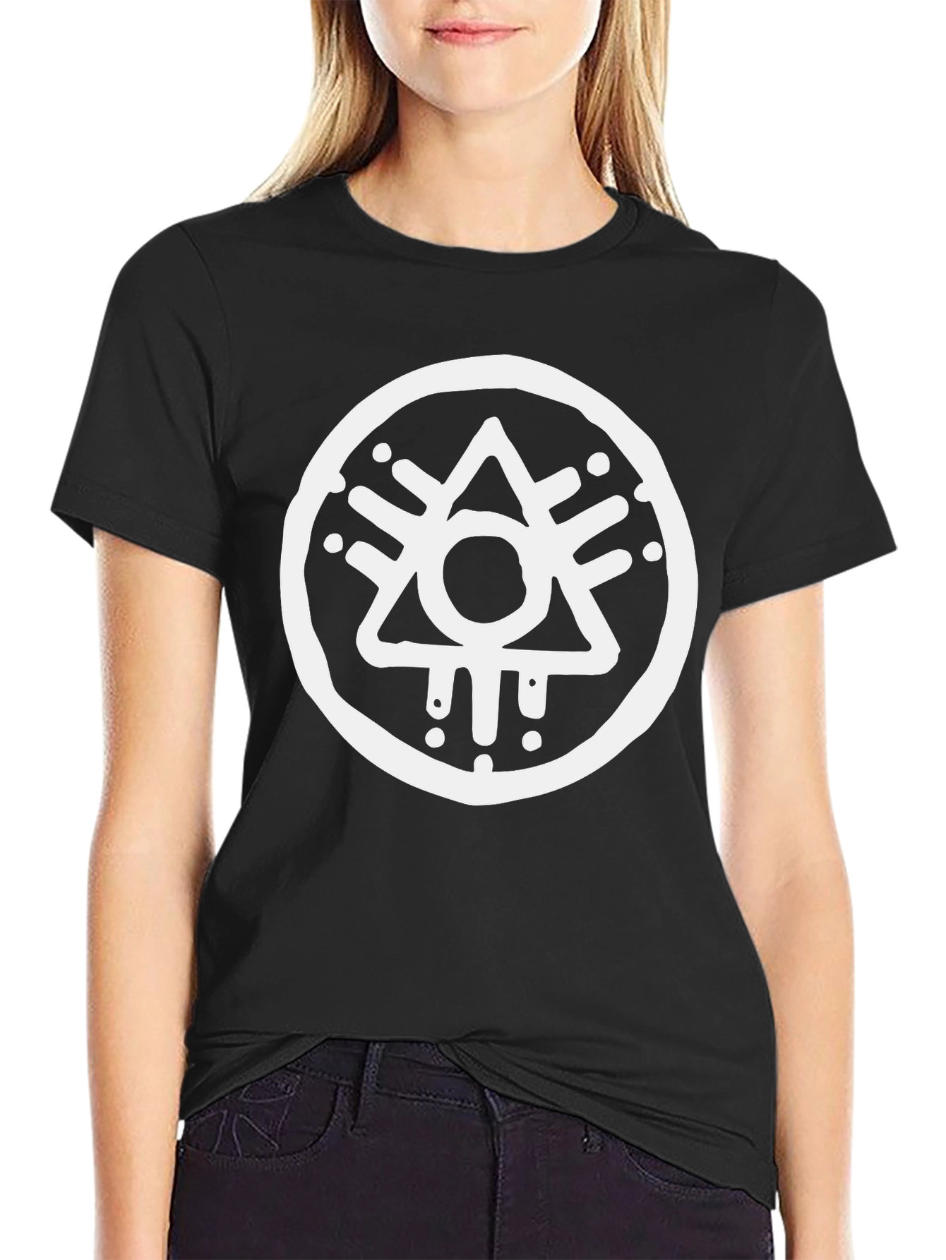 Geometric Symbol Black T-Shirt