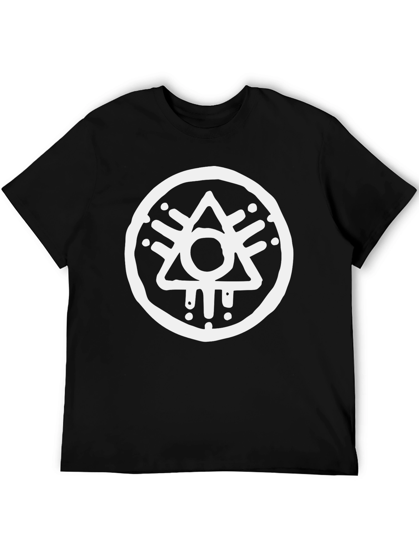 Geometric Symbol Black T-Shirt