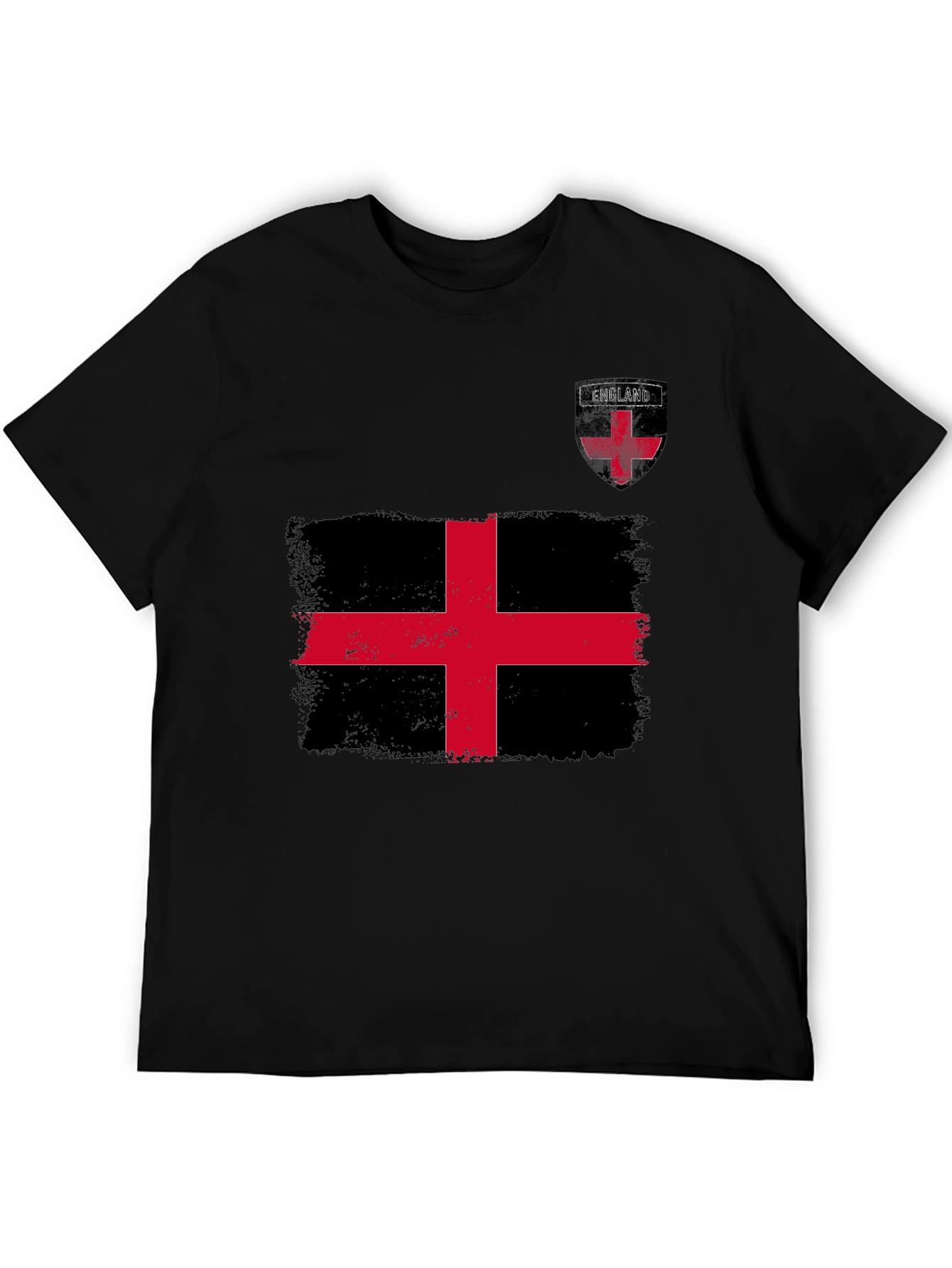 England Flag Graphic T-Shirt - Black