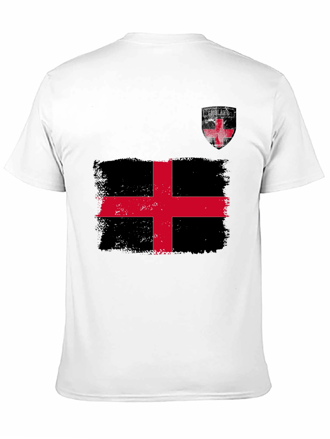England Flag Graphic T-Shirt - Black