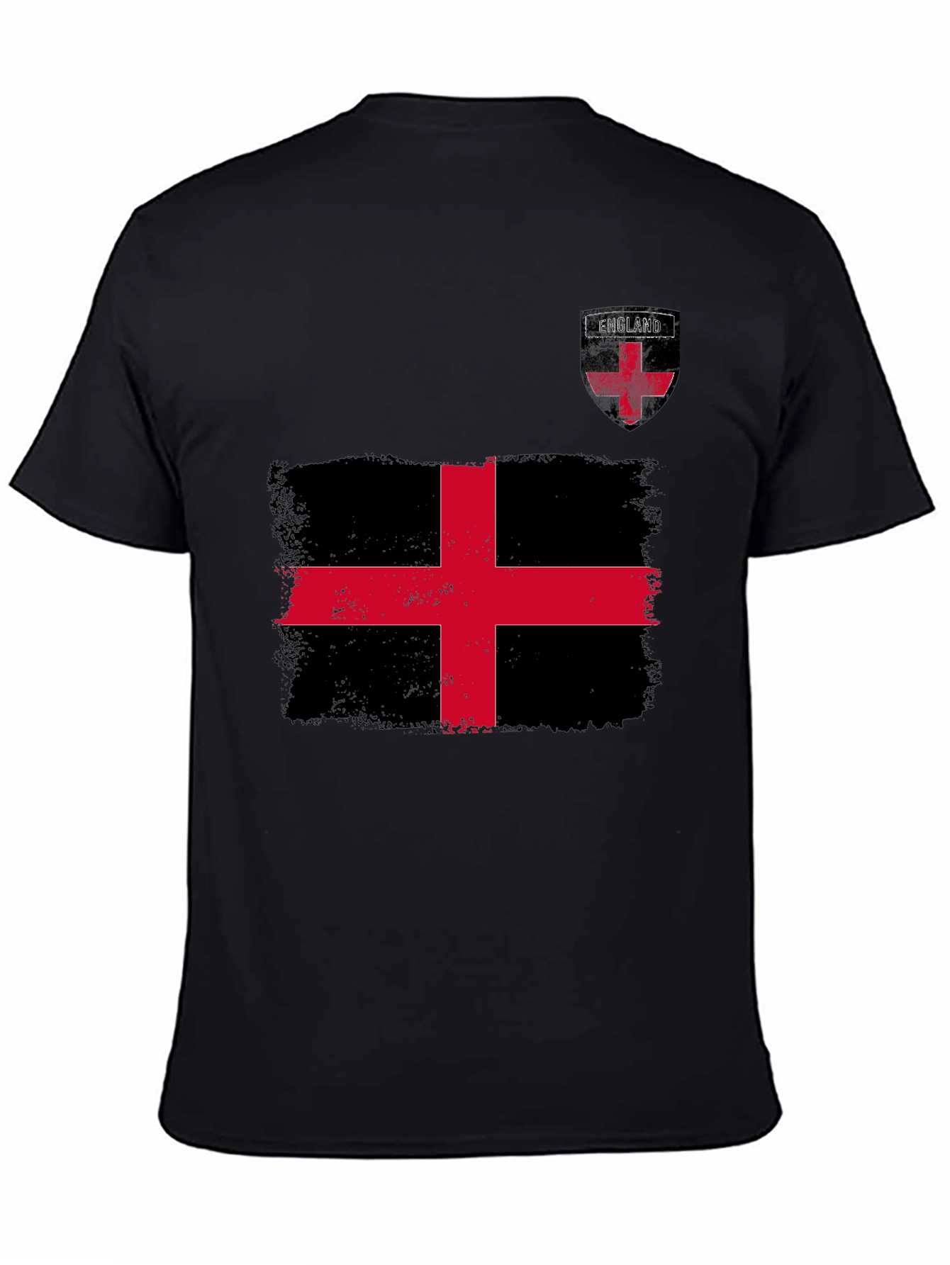 England Flag Graphic T-Shirt - Black