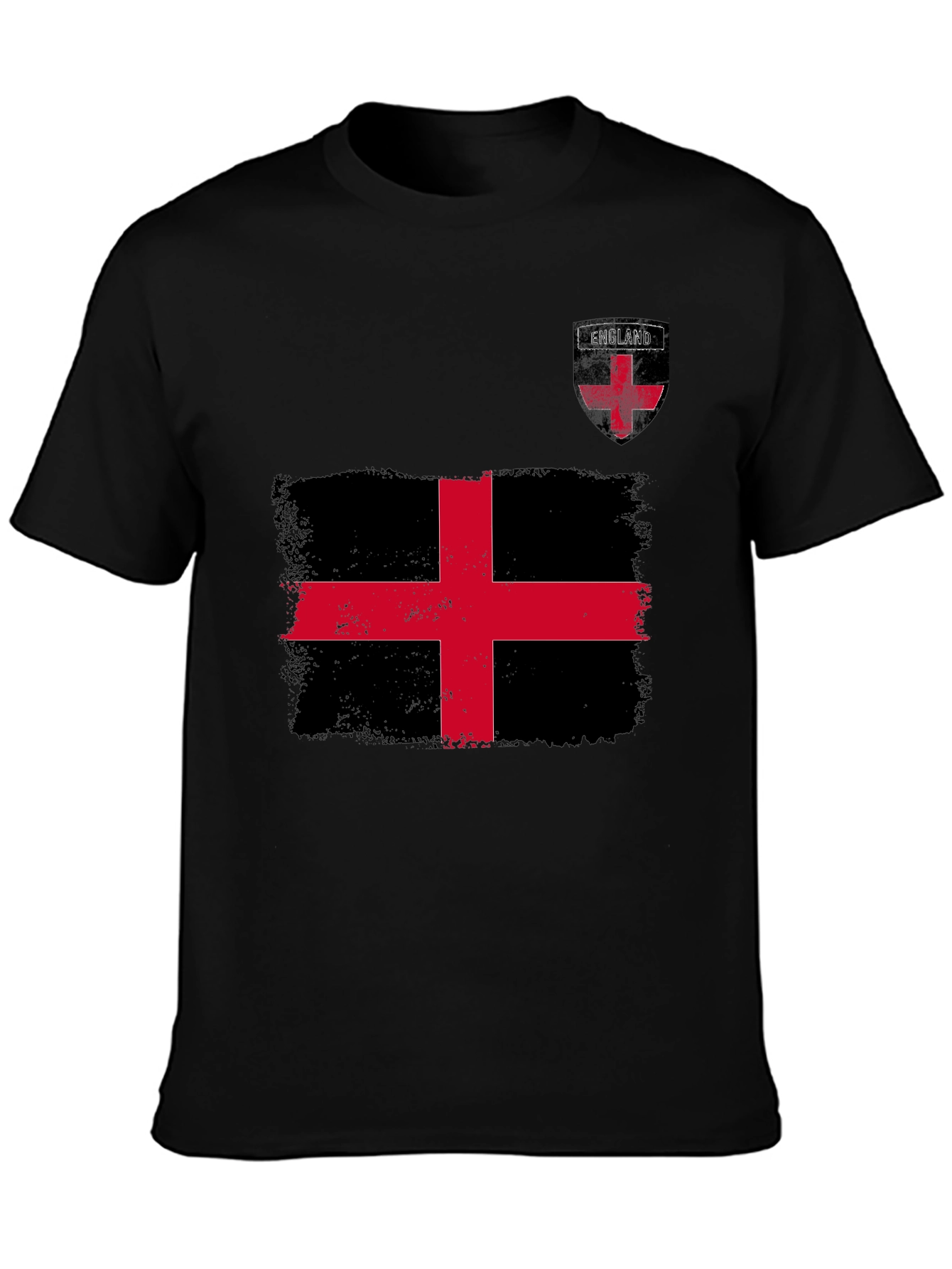 England Flag Graphic T-Shirt - Black