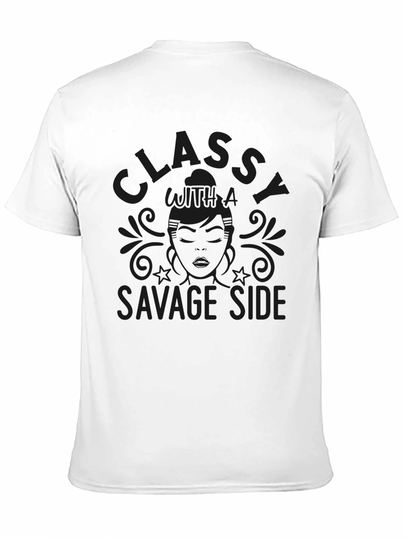 Classy With A Savage Side Graphic T-Shirt - Black