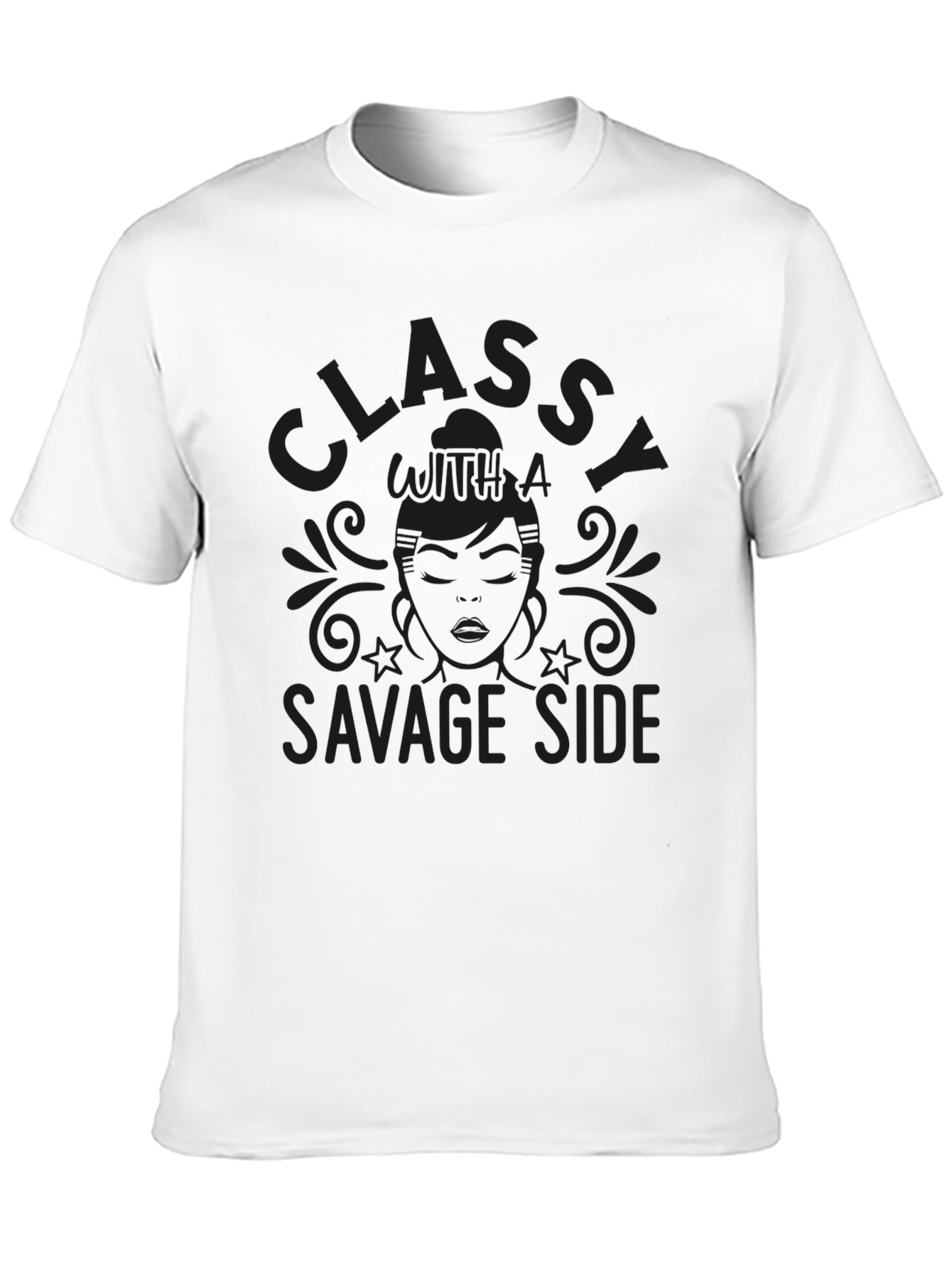 Classy With A Savage Side Graphic T-Shirt - Black