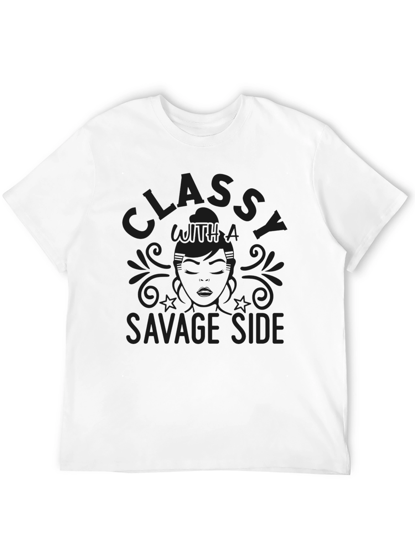 Classy With A Savage Side Graphic T-Shirt - Black