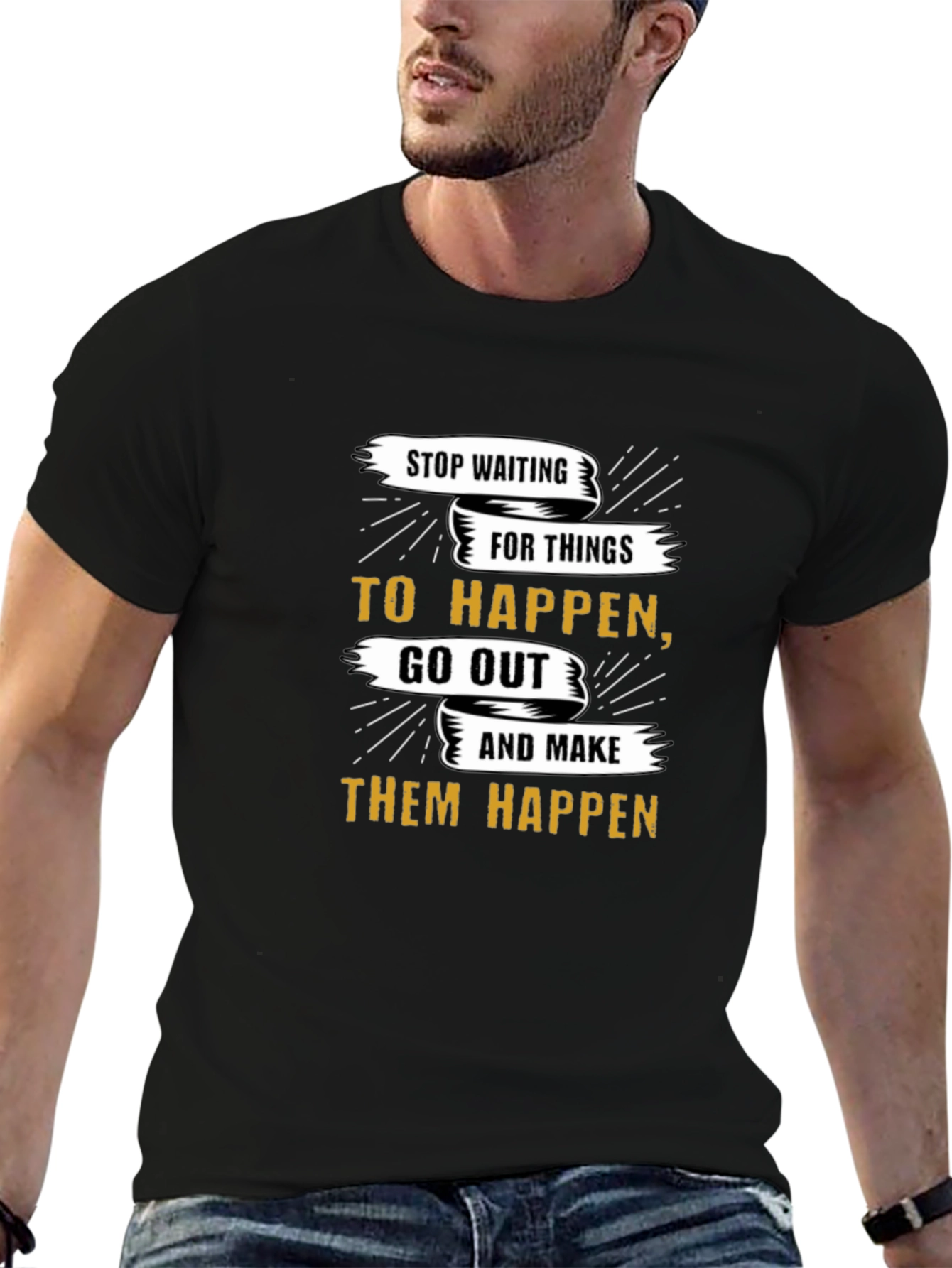 Motivational Graphic T-Shirt - Stop Waiting