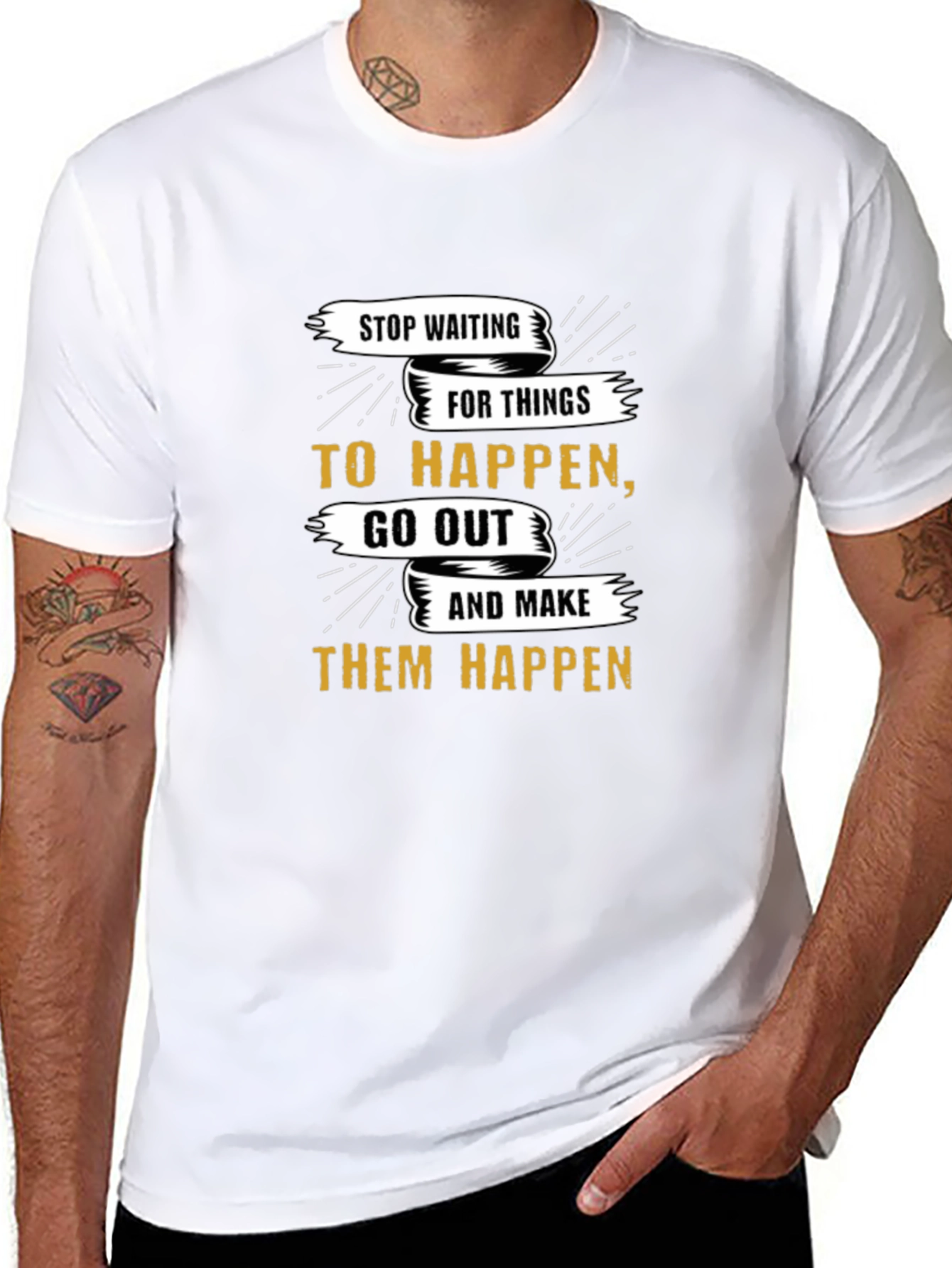 Motivational Graphic T-Shirt - Stop Waiting