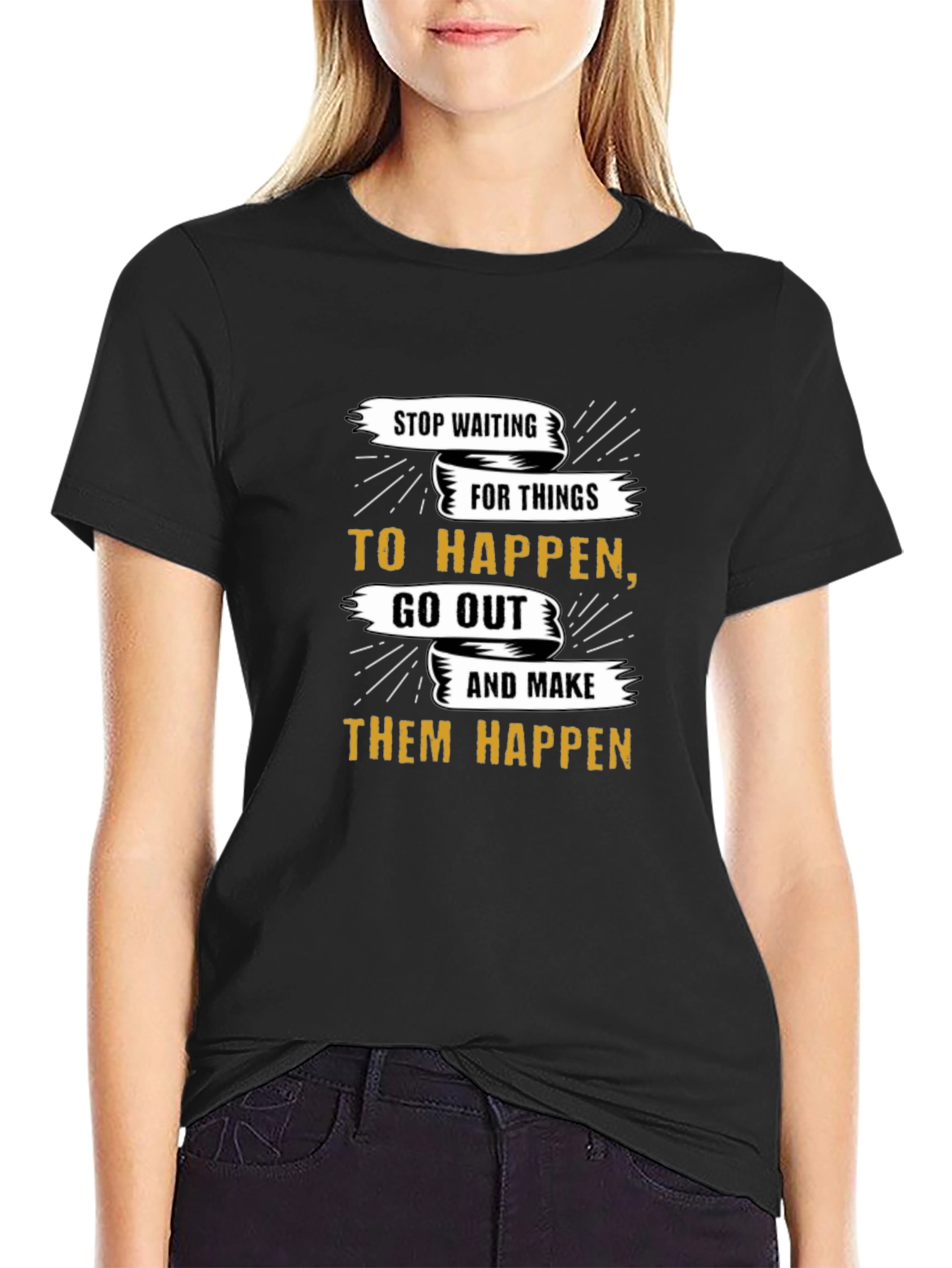 Motivational Graphic T-Shirt - Stop Waiting