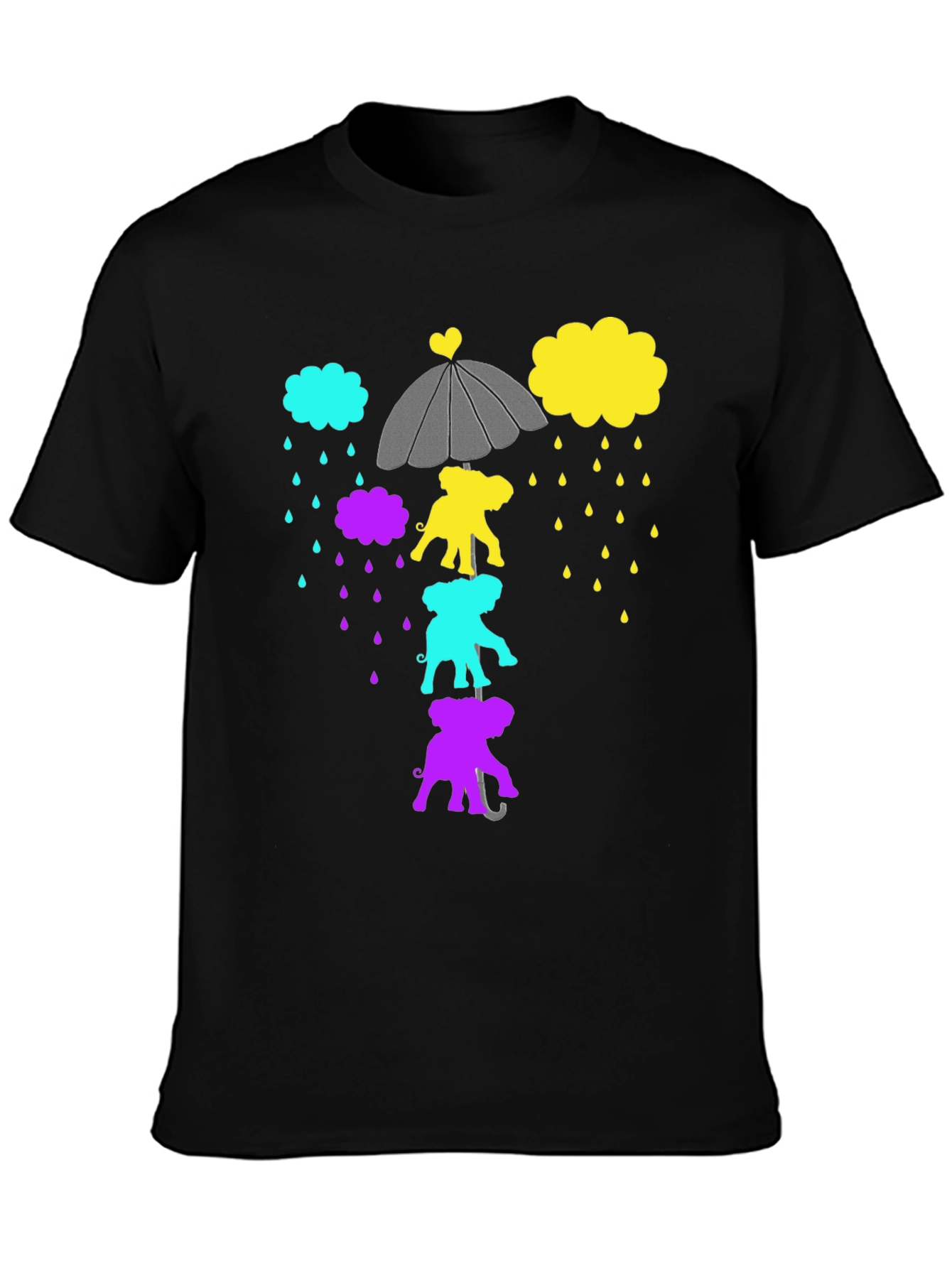 Elephant Rain Black Graphic Tee