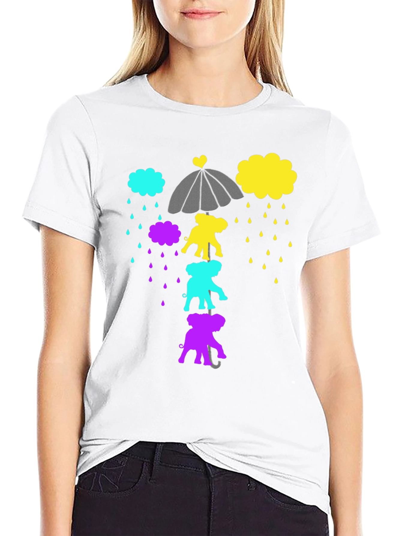 Elephant Rain Black Graphic Tee