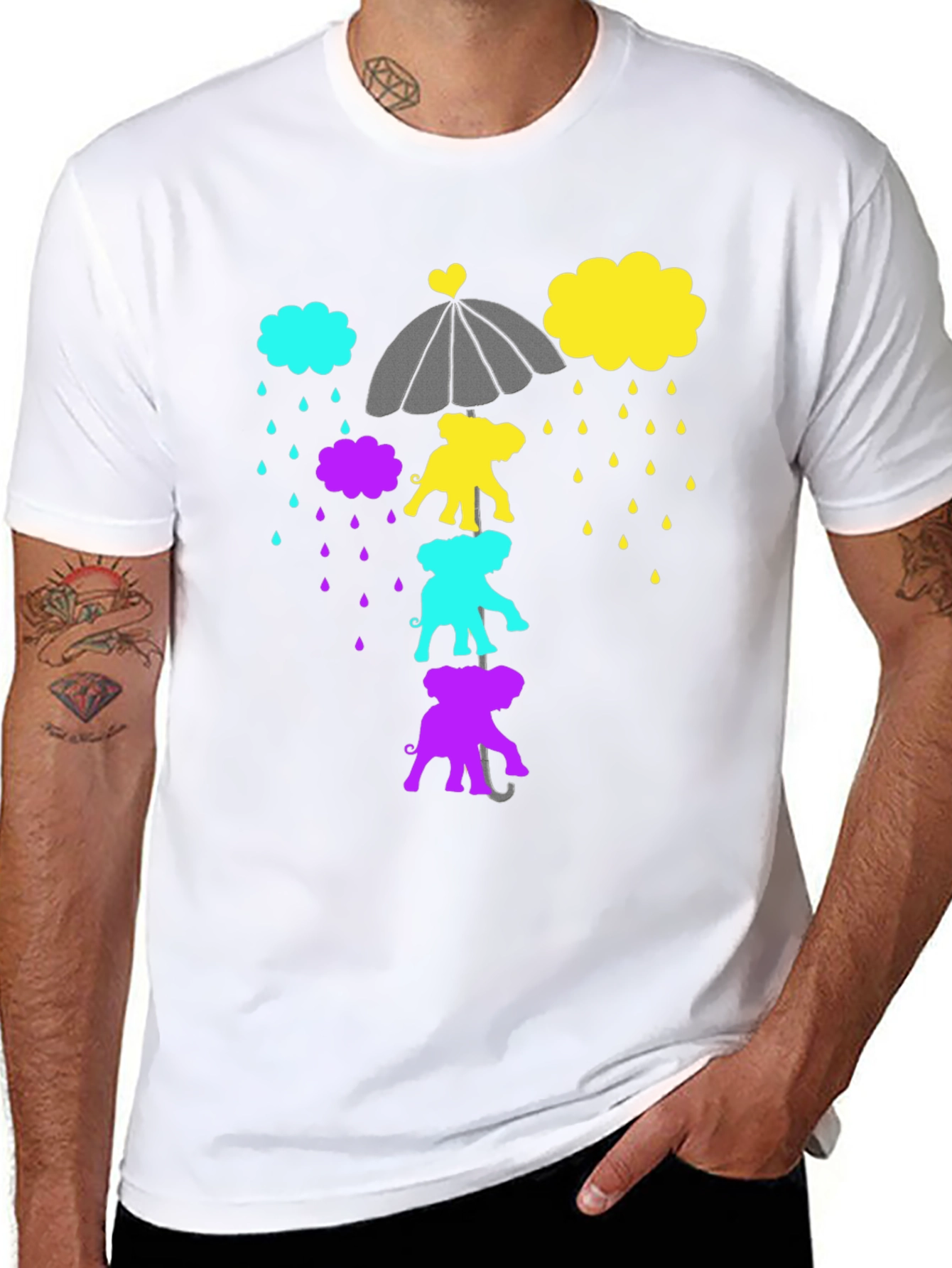 Elephant Rain Black Graphic Tee