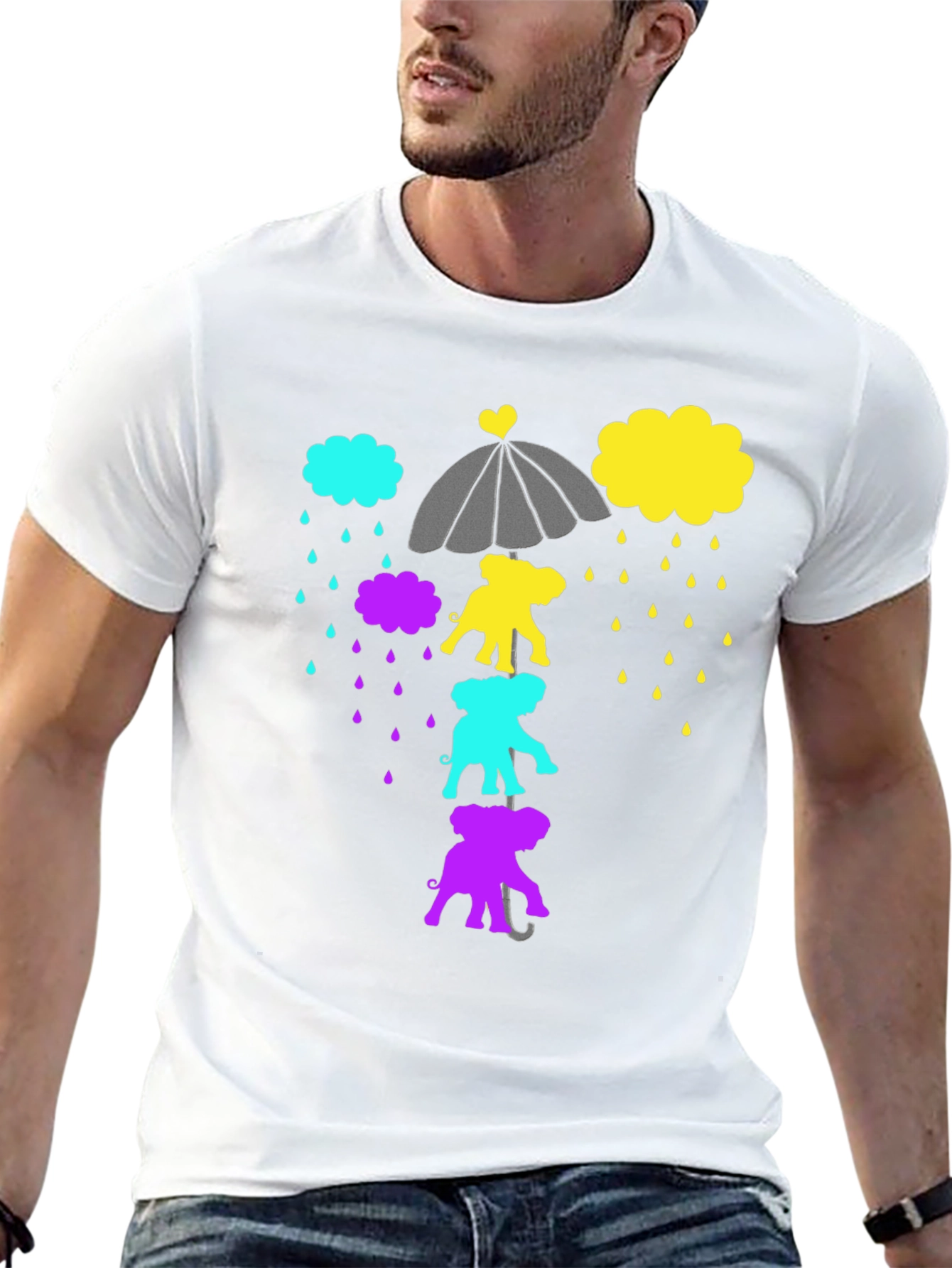 Elephant Rain Black Graphic Tee