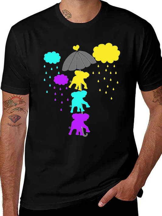 Elephant Rain Black Graphic Tee