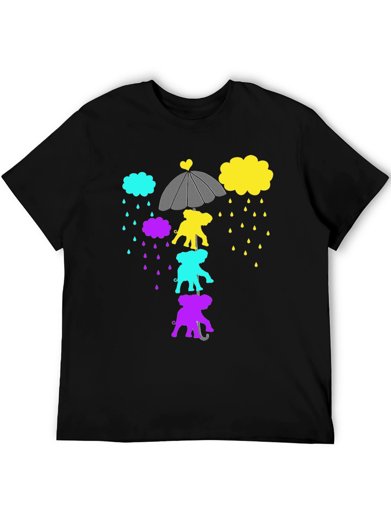 Elephant Rain Black Graphic Tee