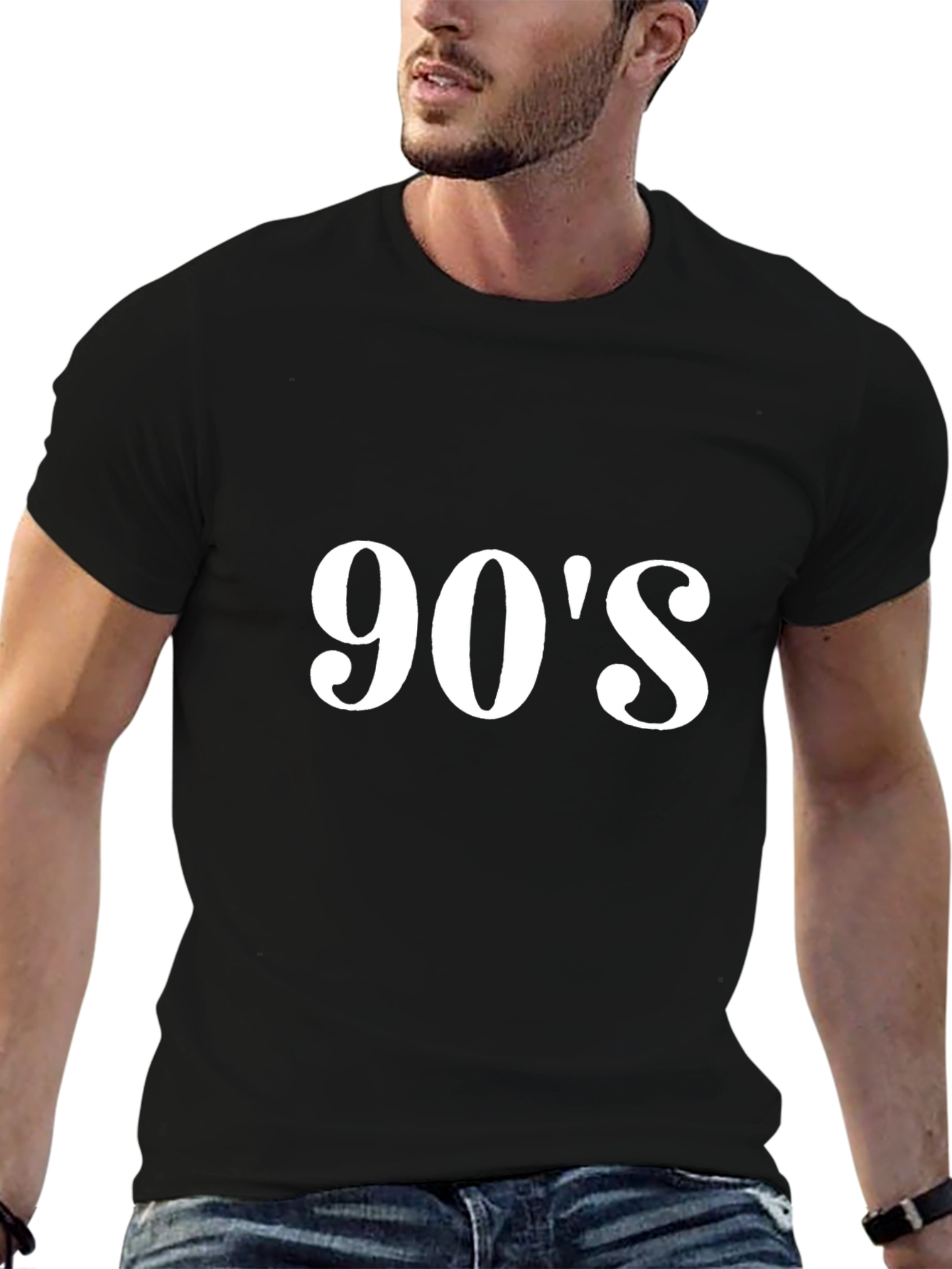 90s Throwback T-Shirt - Retro Style Black Tee